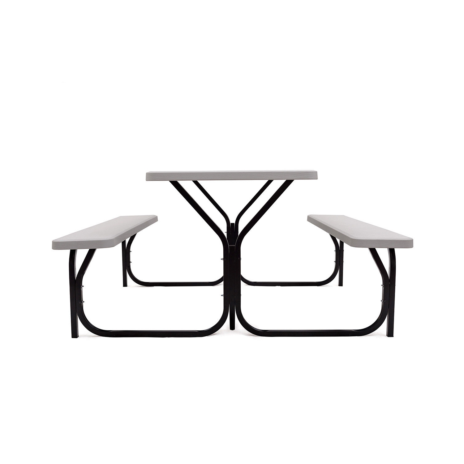 Costway Picnic Table Bench Set Outdoor Backyard Patio Garden Party Dining White