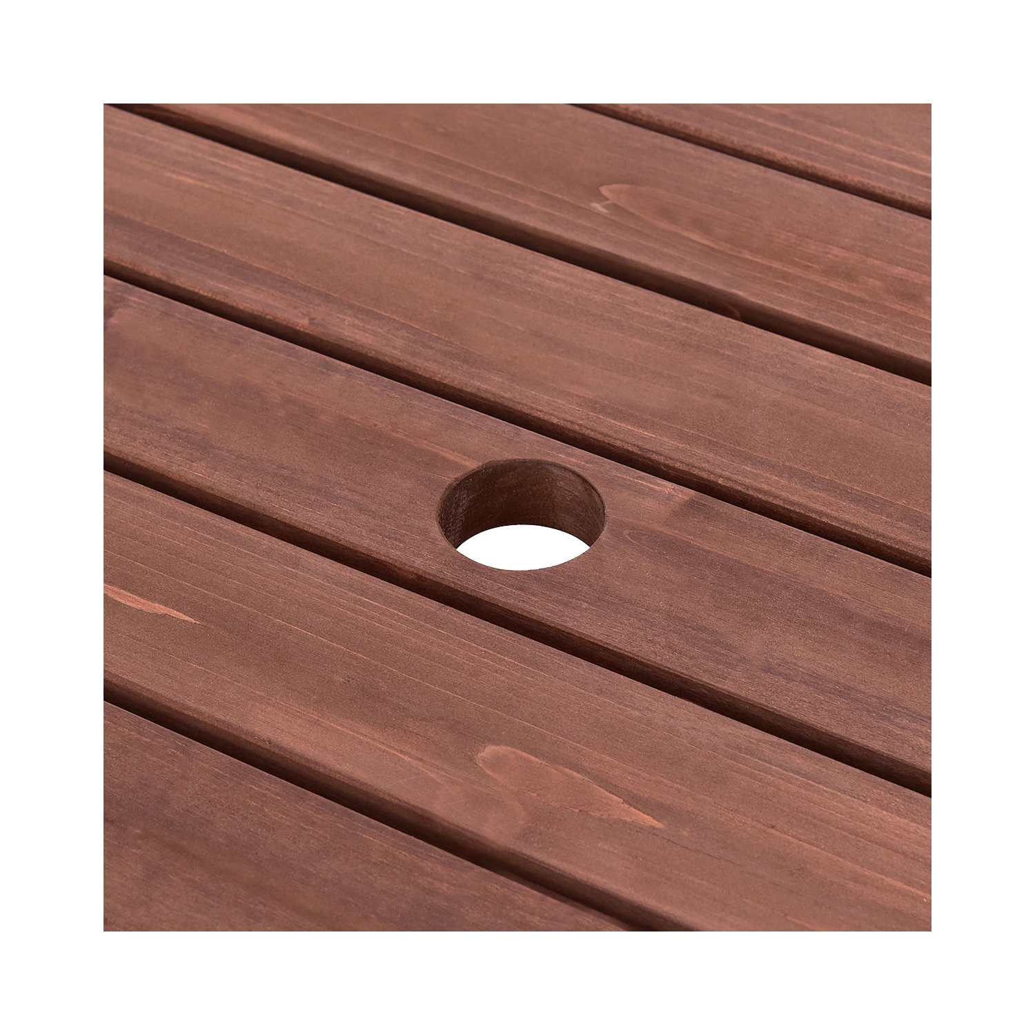 Costway 6 Person Outdoor Wood Picnic Table Beer Bench Set Pub Dining Seat Patio Garden