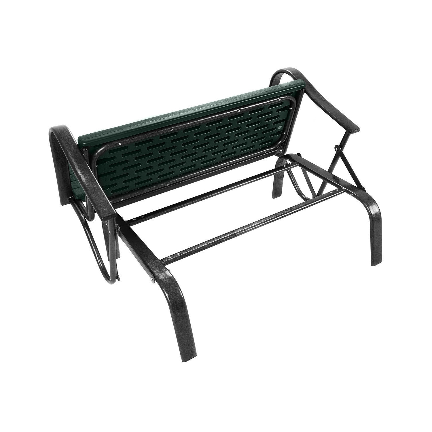 Costway Outdoor Patio Swing Porch Rocker Glider Bench Loveseat Garden Seat Steel