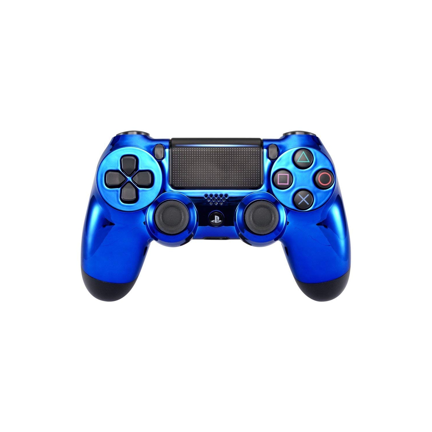 Chrome Blue Edition Front Housing Shell Faceplate for Playstation 4 PS4 Slim PS4 Pro Controller