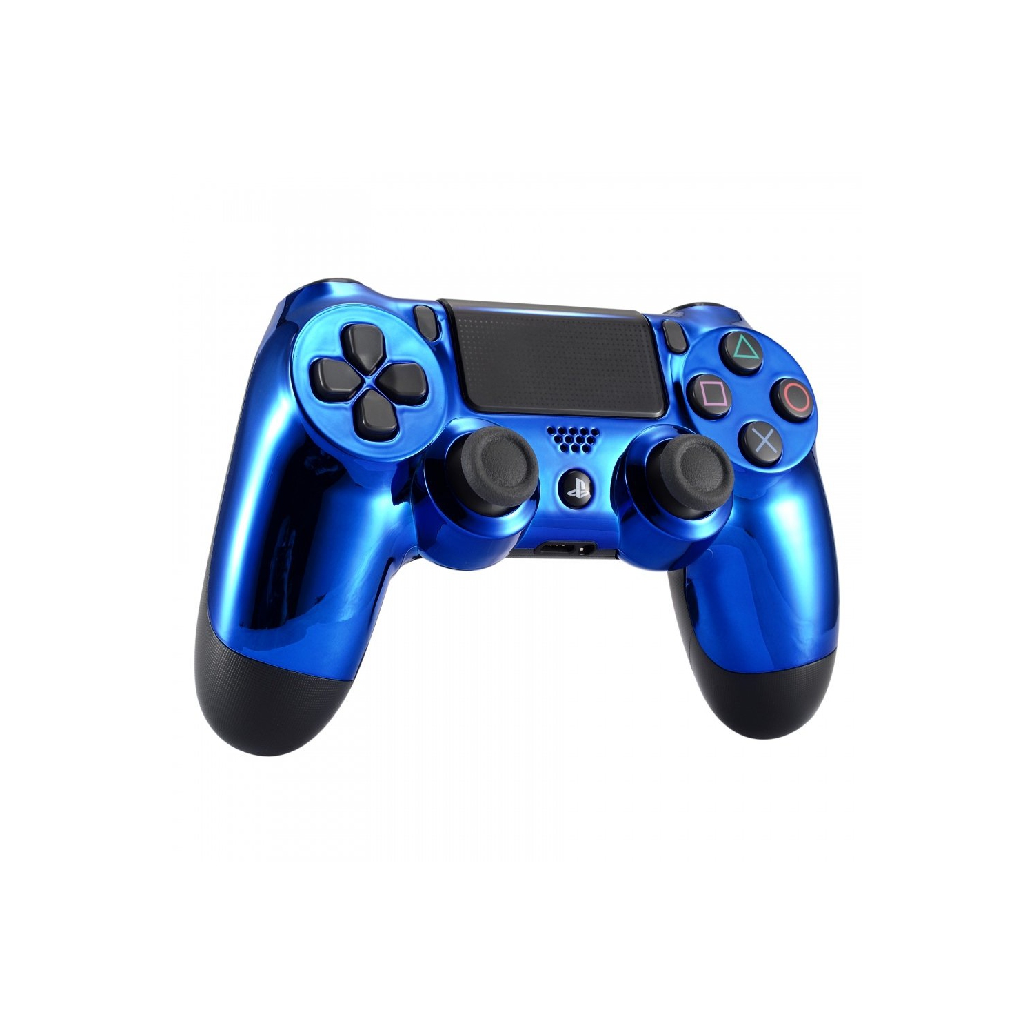 Chrome Blue Edition Front Housing Shell Faceplate for Playstation 4 PS4 Slim PS4 Pro Controller