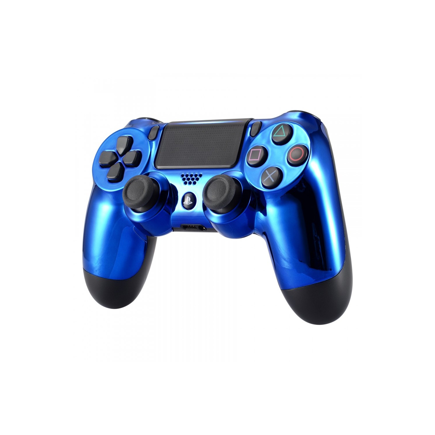 Chrome Blue Edition Front Housing Shell Faceplate for Playstation 4 PS4 Slim PS4 Pro Controller
