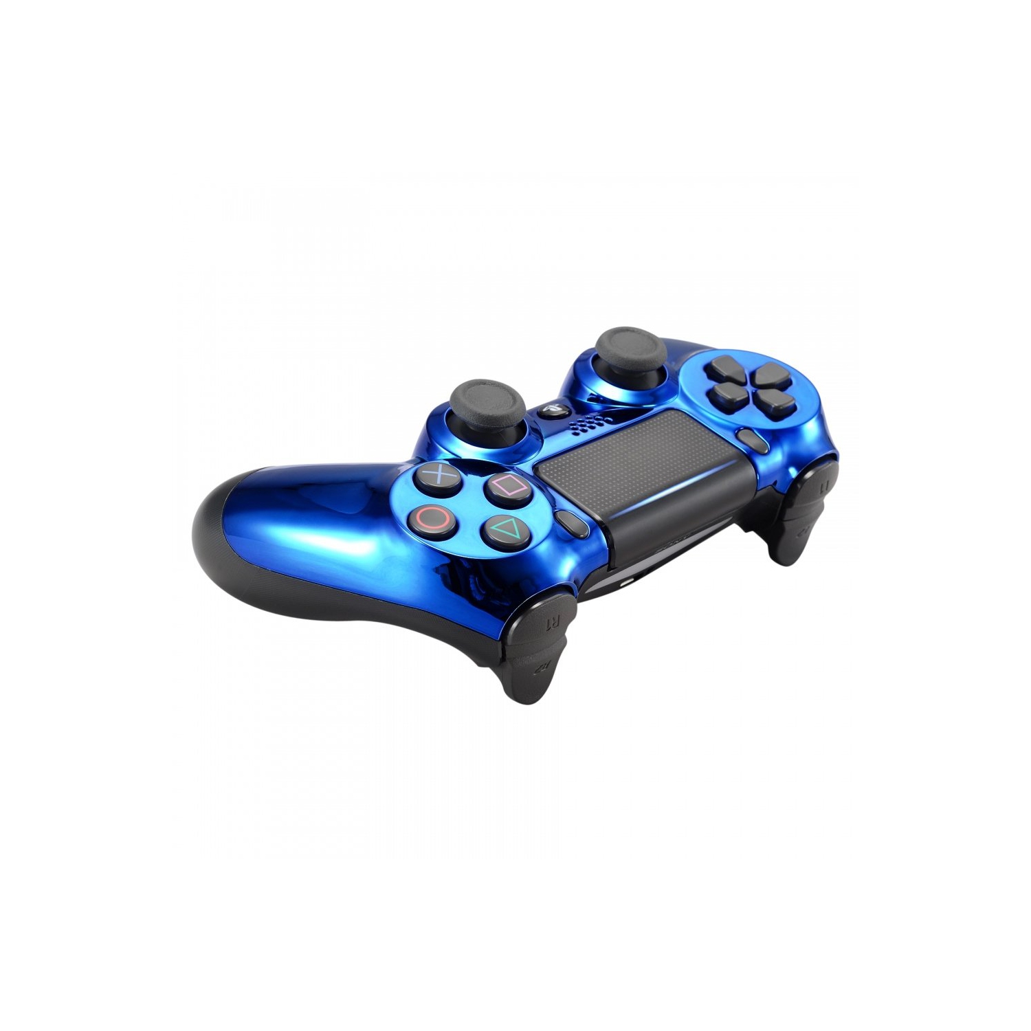Chrome Blue Edition Front Housing Shell Faceplate for Playstation 4 PS4 Slim PS4 Pro Controller