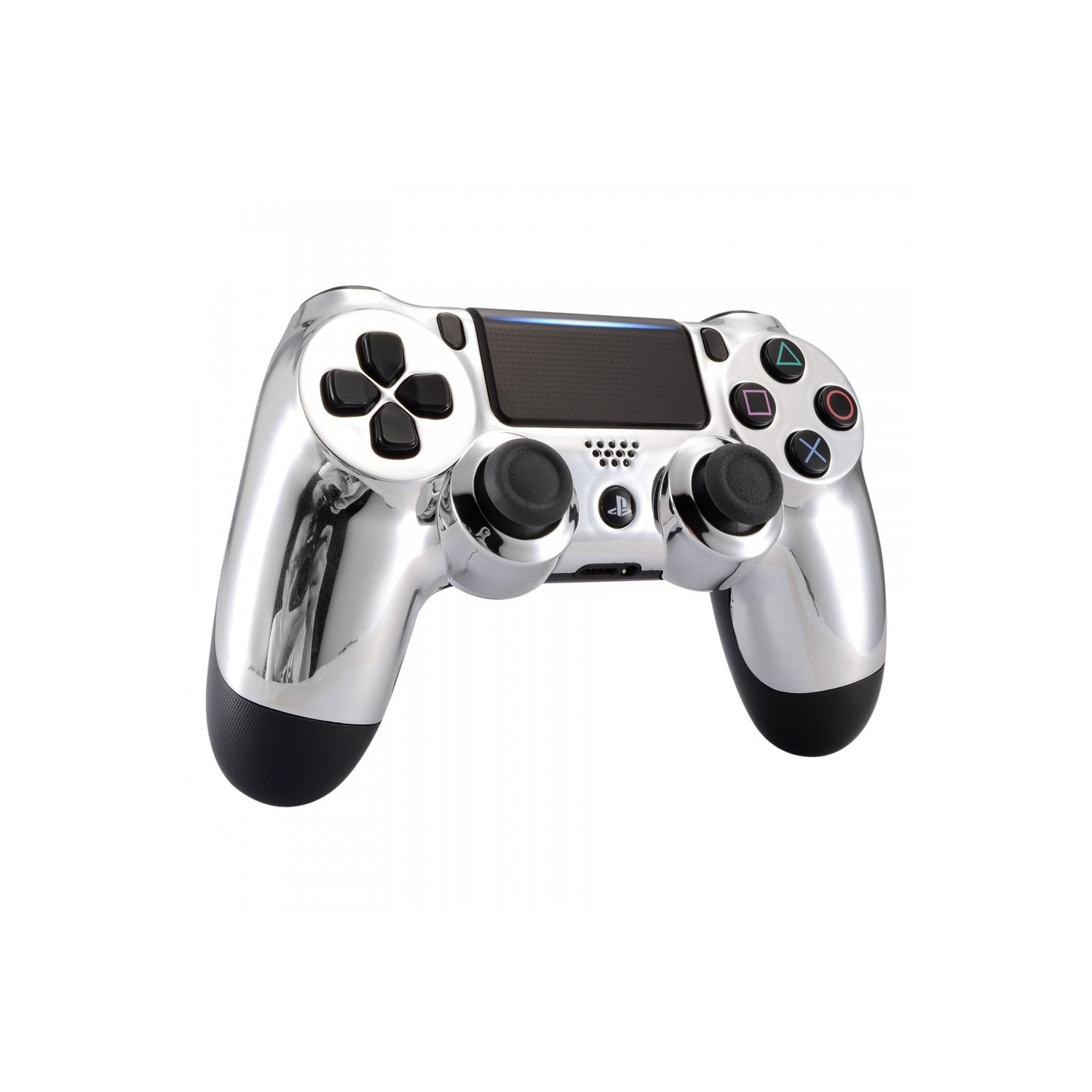 Chrome Silver Edition Front Housing Shell Faceplate for Playstation 4 PS4 Slim PS4 Pro Controller