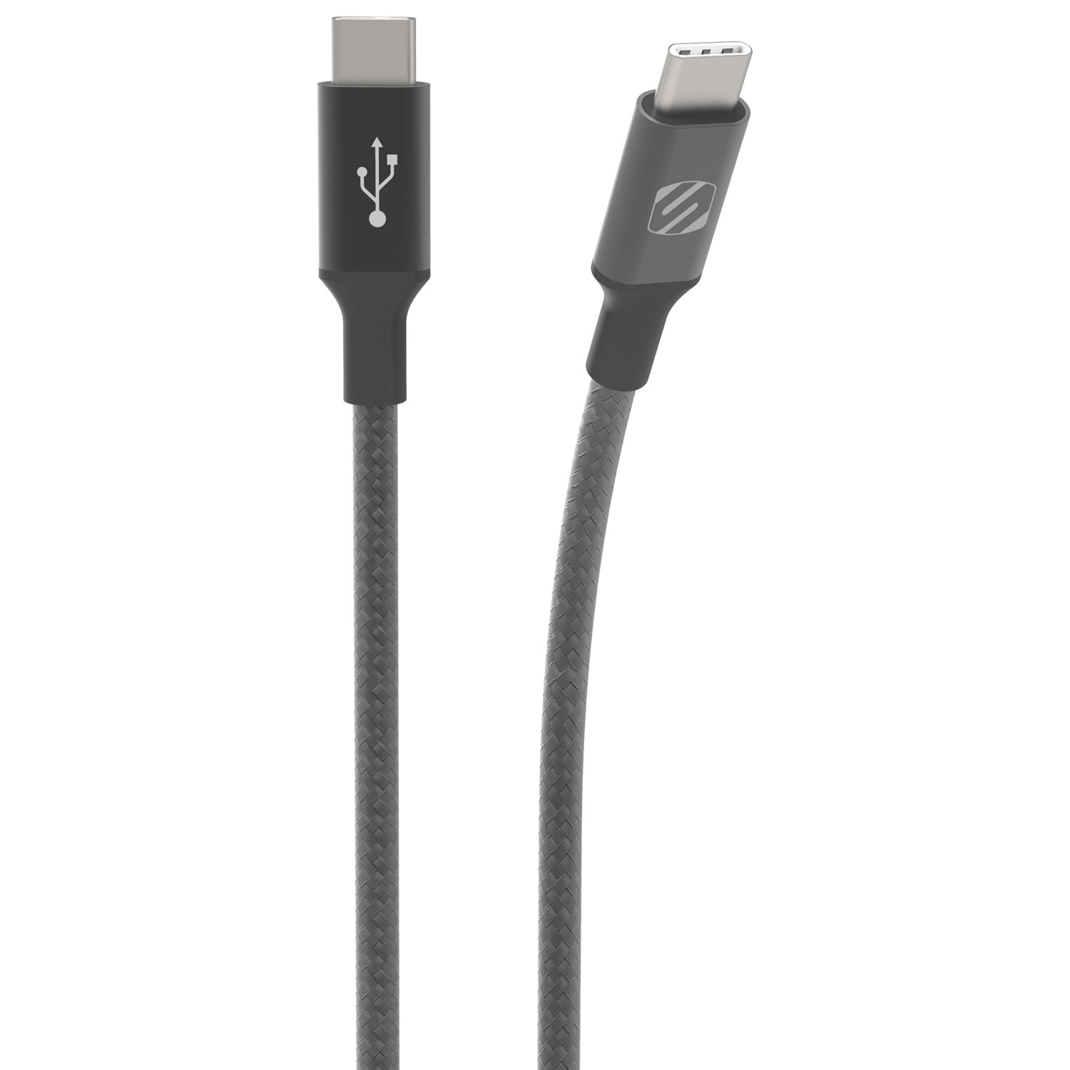 Câble USB-C de 1,2 m StrikeLine de Scosche - Gris cosmique