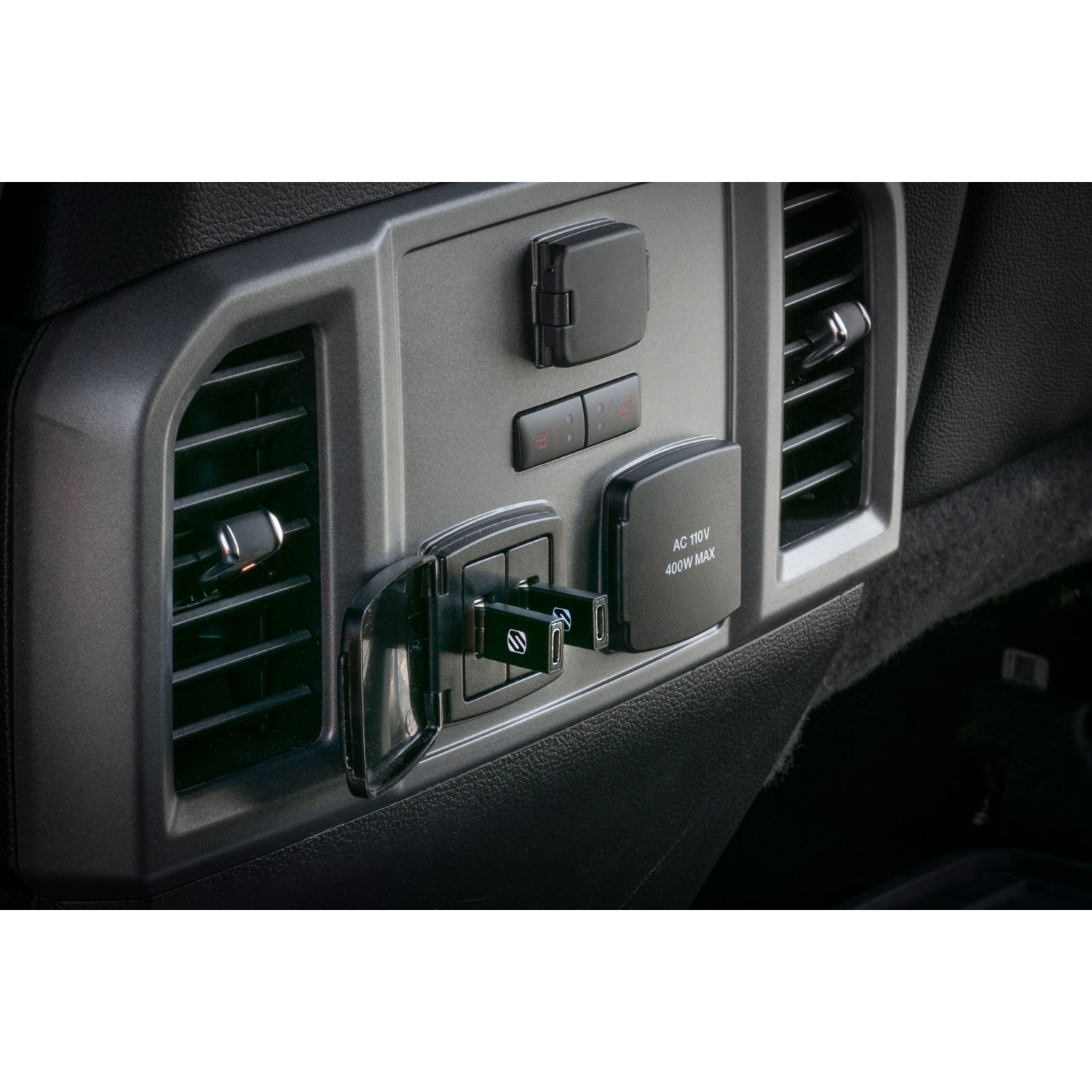 Adaptateur USB-C à USB 3.0 StrikeLine de Scosche - Ensemble de 2 - Noir