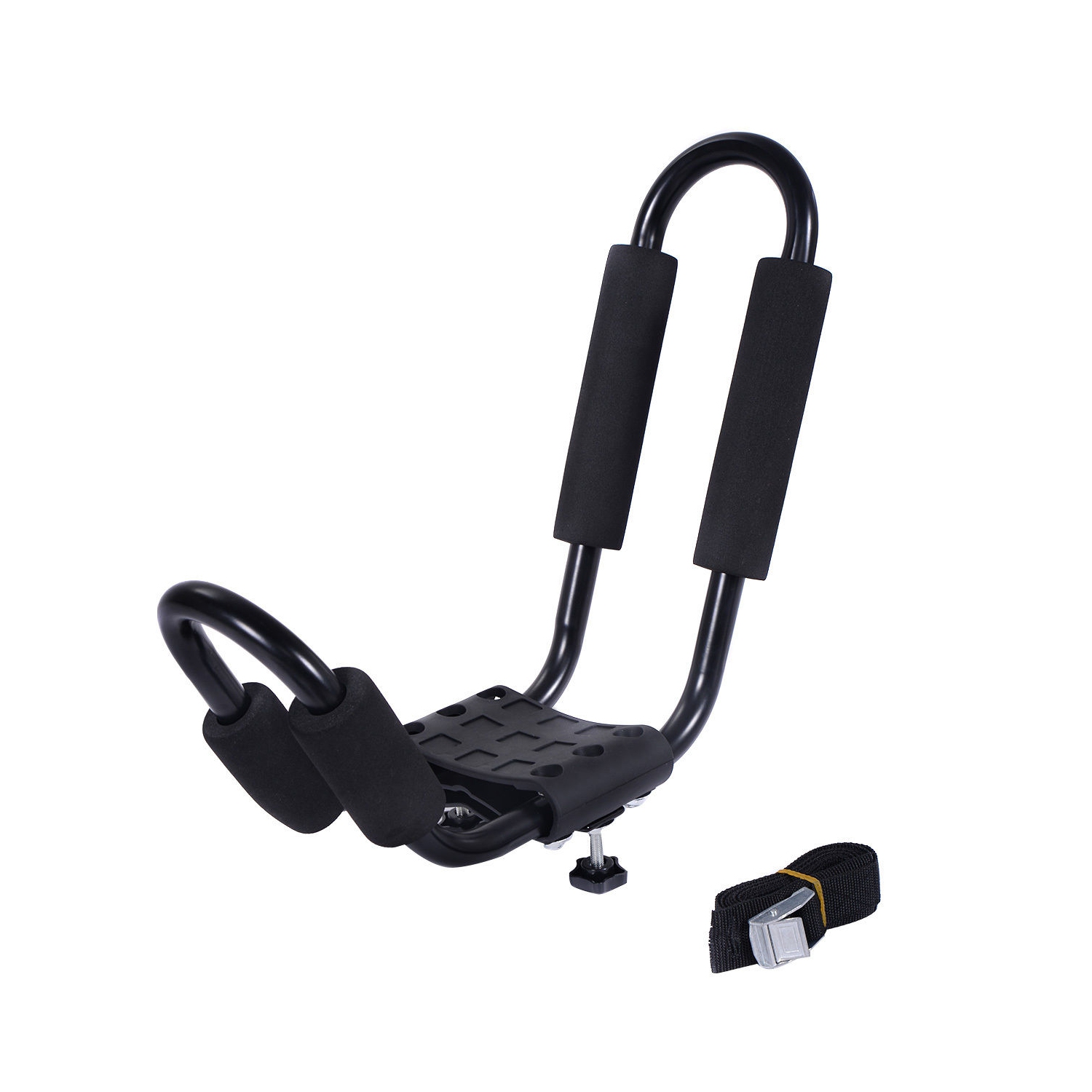 COSTWAY Lot de 4 Support de Kayak Barres de Toit de Voiture pour Kayaks Transport en Sécurité en Forme de U Anti-Friction pour Voyager 36 x 20 x 15