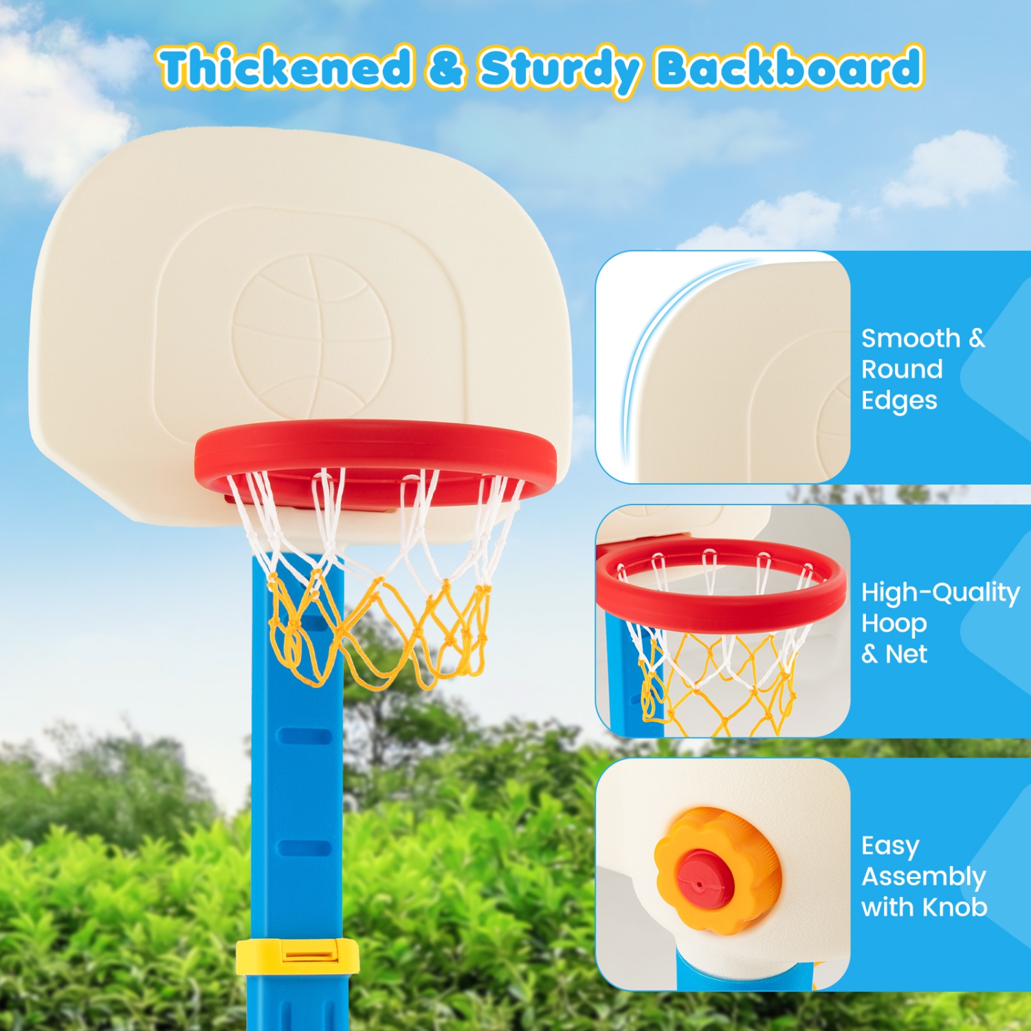 Kids Basketball Hoop Stand Adjustable Height Indoor Outdoor Sports Game Toy  | Best Buy Canada