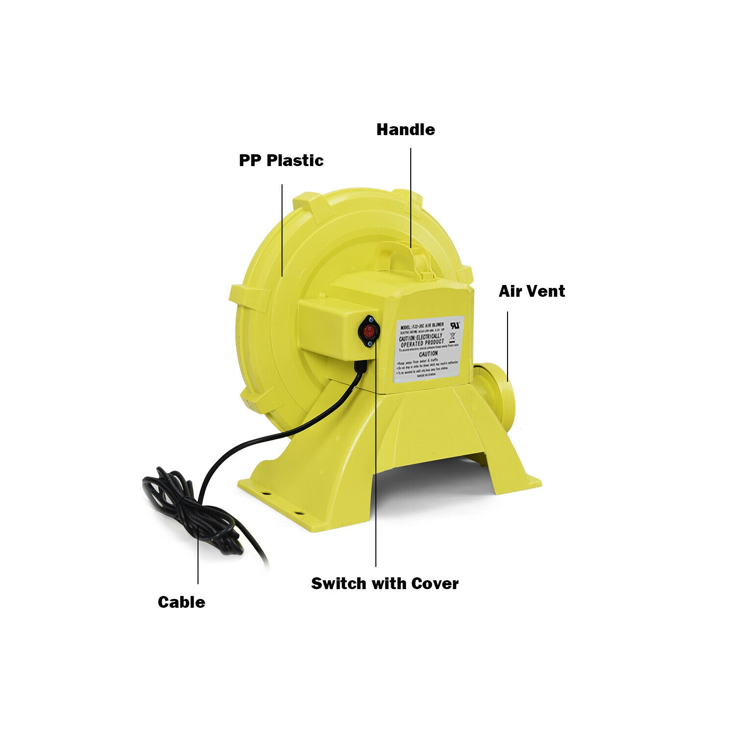 Gonfleur pour château gonflable Costway 735 Watts 1 CV