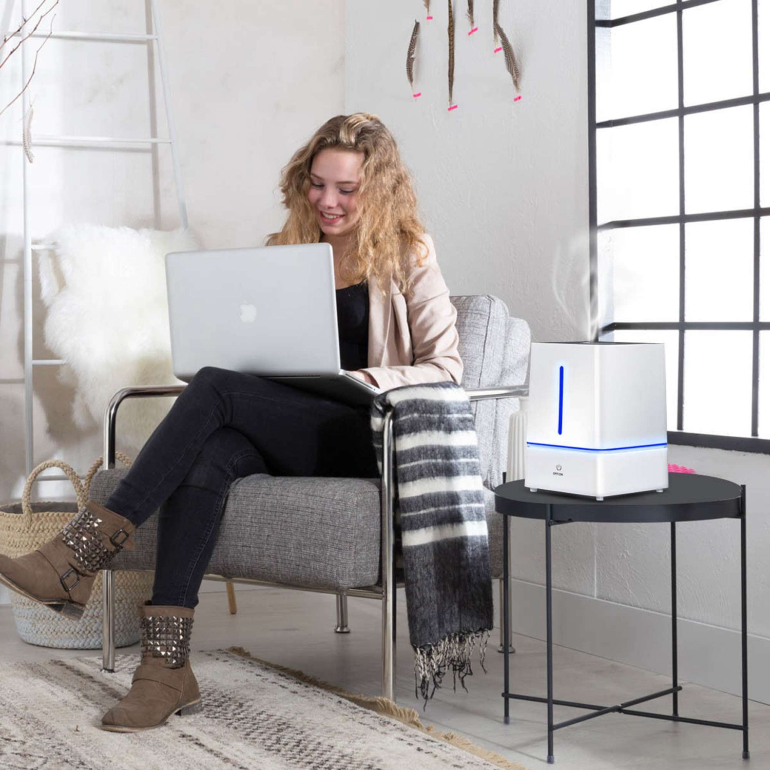 Costway 4L Ultrasonic Cool Mist Air Diffuser Humidifier w/ LED Night Light Office