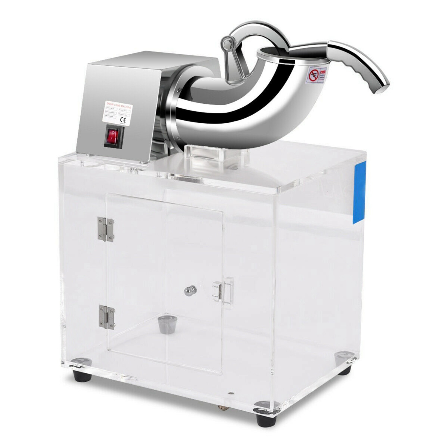 Costway Electric Snow Cone Machine Ice Shaver Maker Shaving Crusher Dual Blades