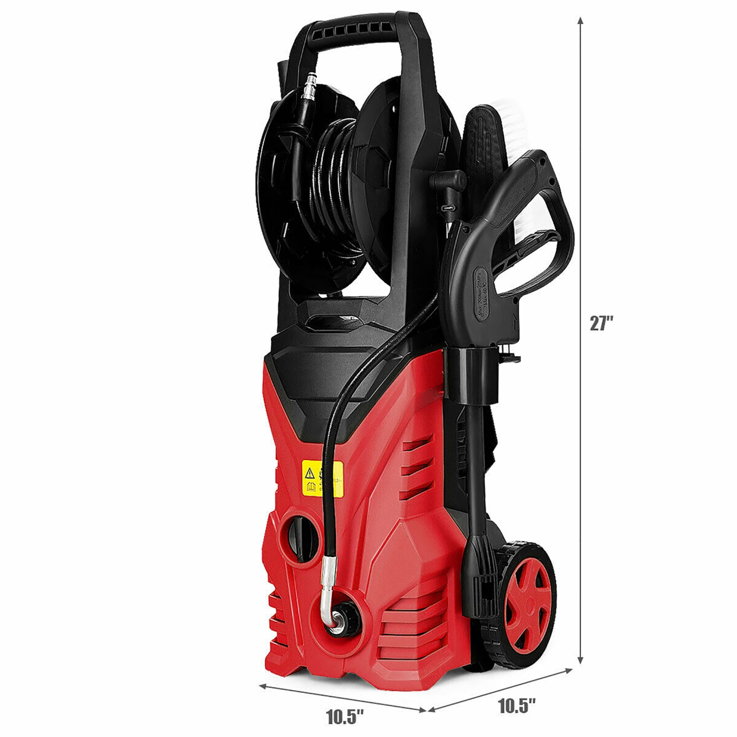 Costway 2030PSI Electric Pressure Washer Cleaner 1.7 GPM 1800W W/ Hose Reel