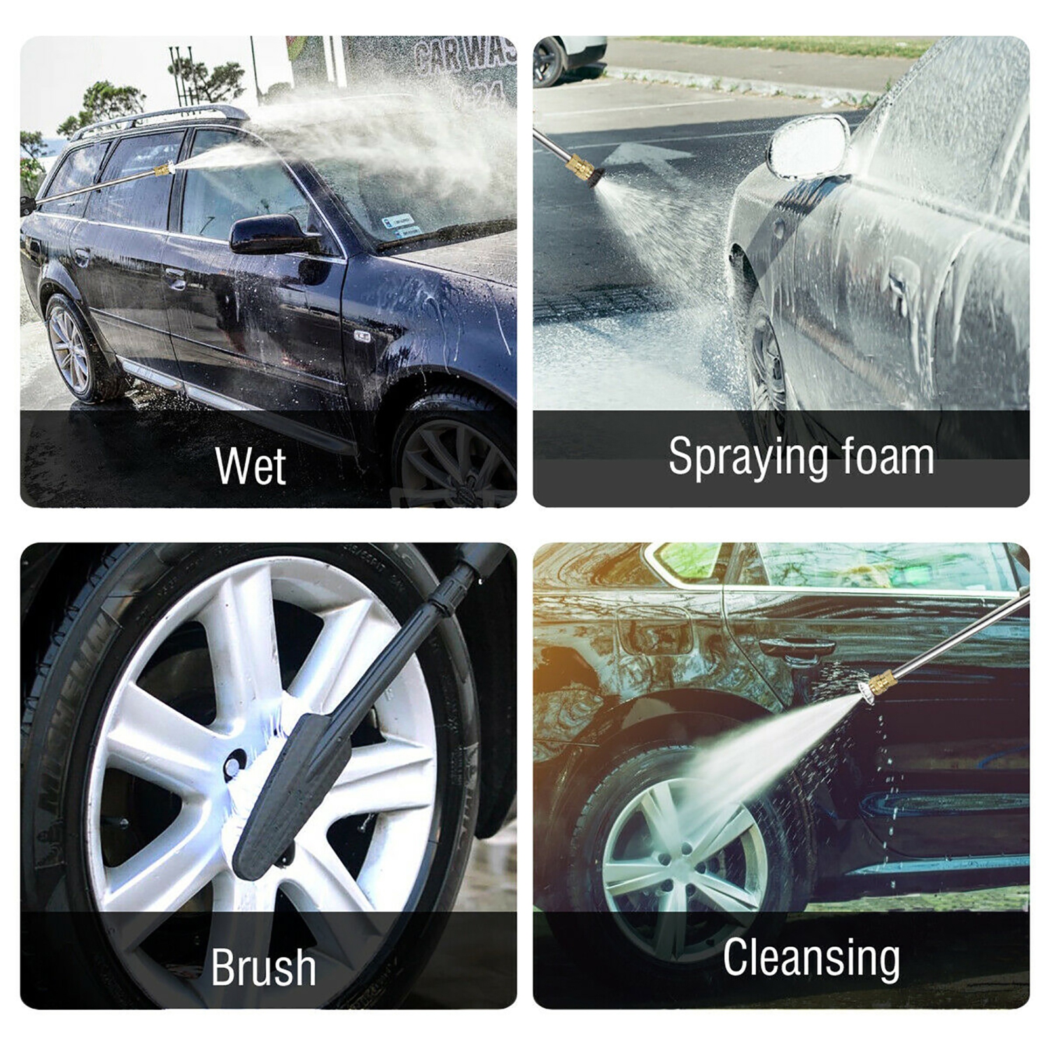 Costway 3000PSI Electric High Pressure Washer Machine 2 GPM 2000W w/ Deck Patio Cleaner