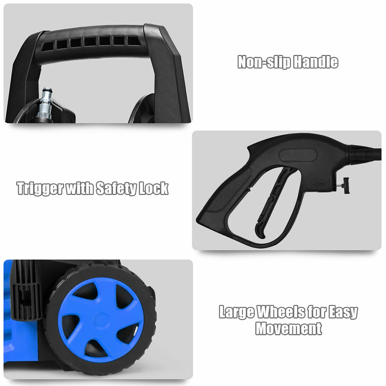 2030PSI Electric Pressure Washer Cleaner 1.7 GPM 1800W W/ Hose Reel