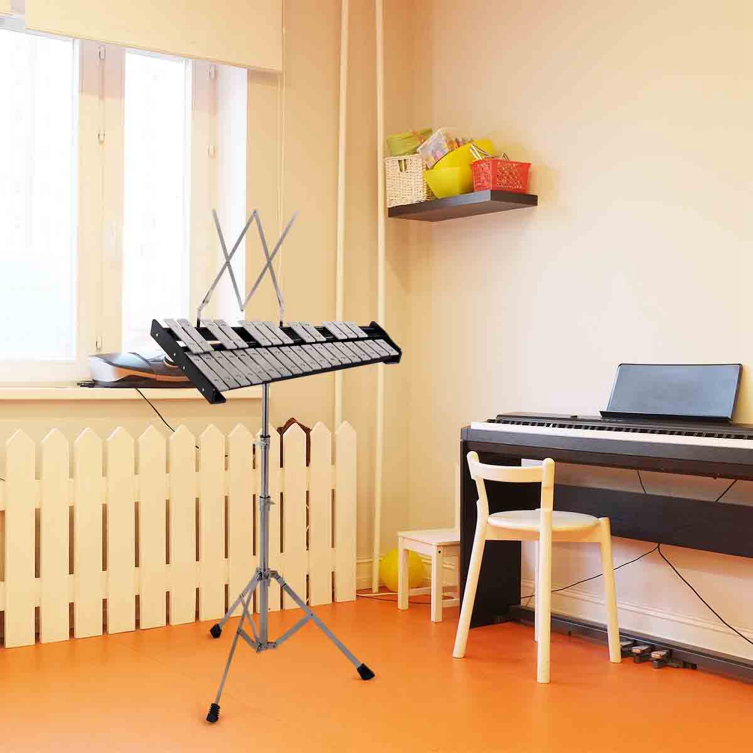 Ensemble de 30 notes avec sonnette de Costway percussion et tapis d’entraînement Mallets