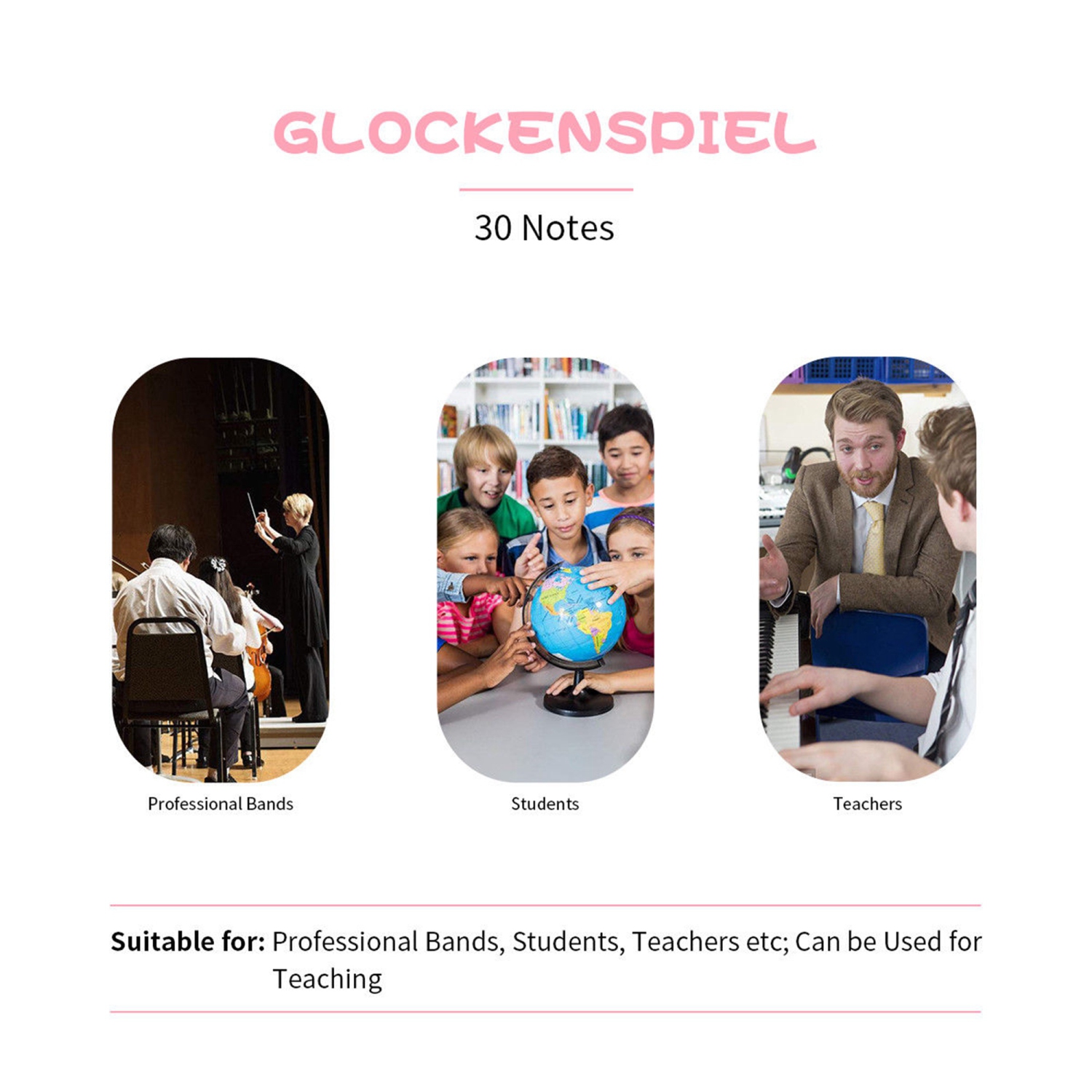 Ensemble de 30 notes avec sonnette de Costway percussion et tapis d’entraînement Mallets