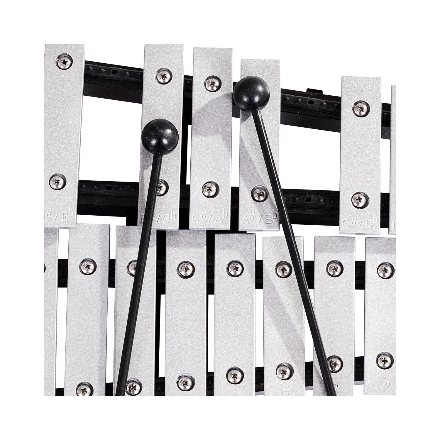 Costway Percussion Glockenspiel Bell Kit 30 Notes w/ Practice Pad