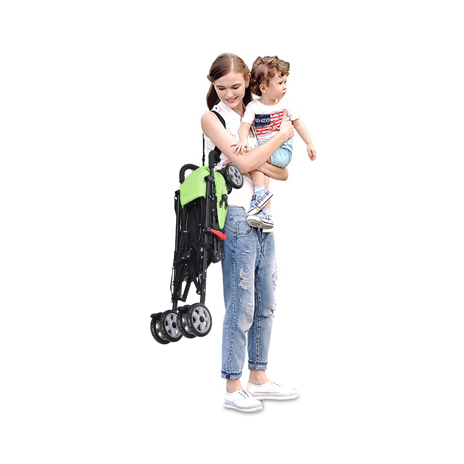 Costway Lightweight Baby Toddler Umbrella Travel Stroller w/ Storage Basket