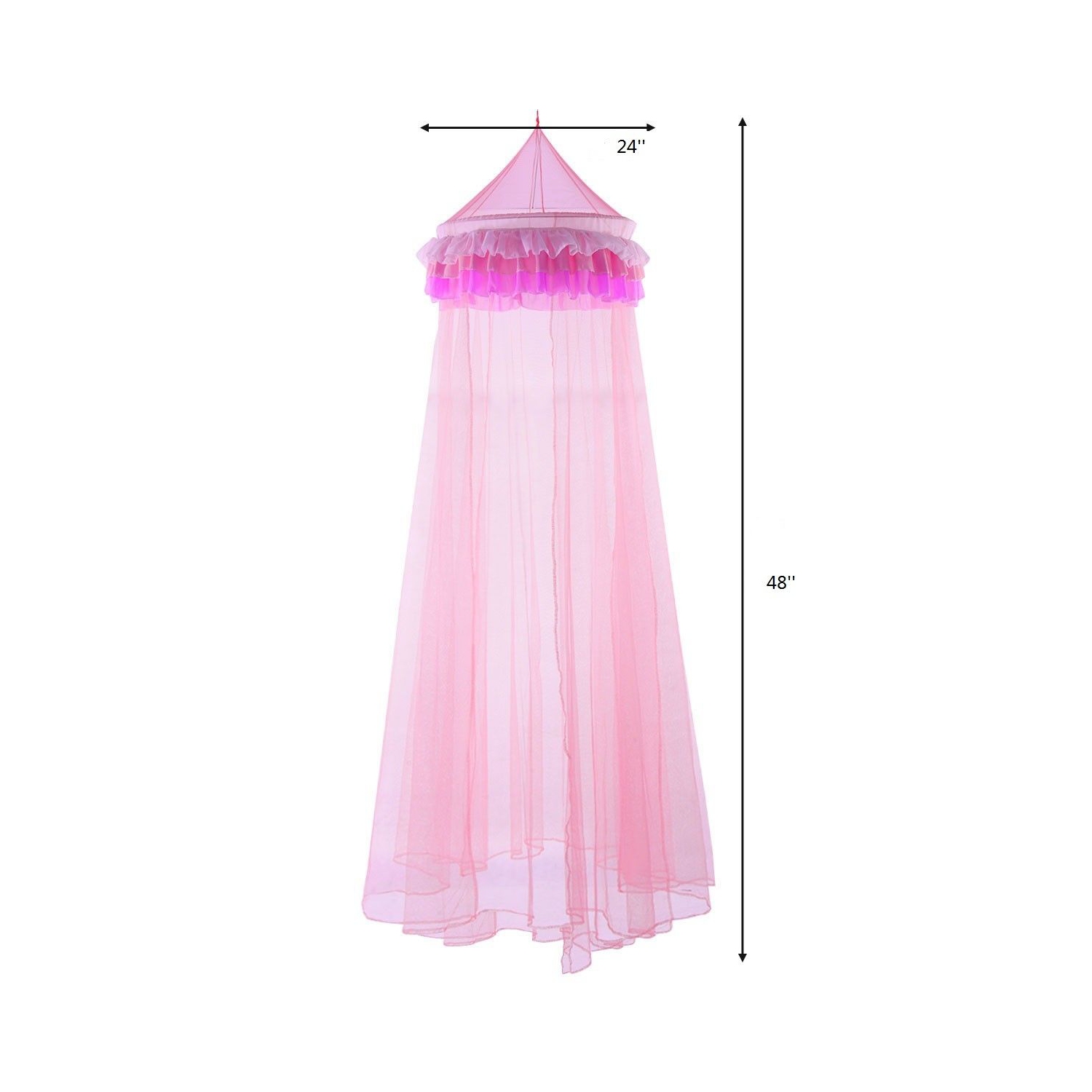 Elegant Lace Bed Mosquito Netting Mesh Canopy Princess Round Dome Bedding Net