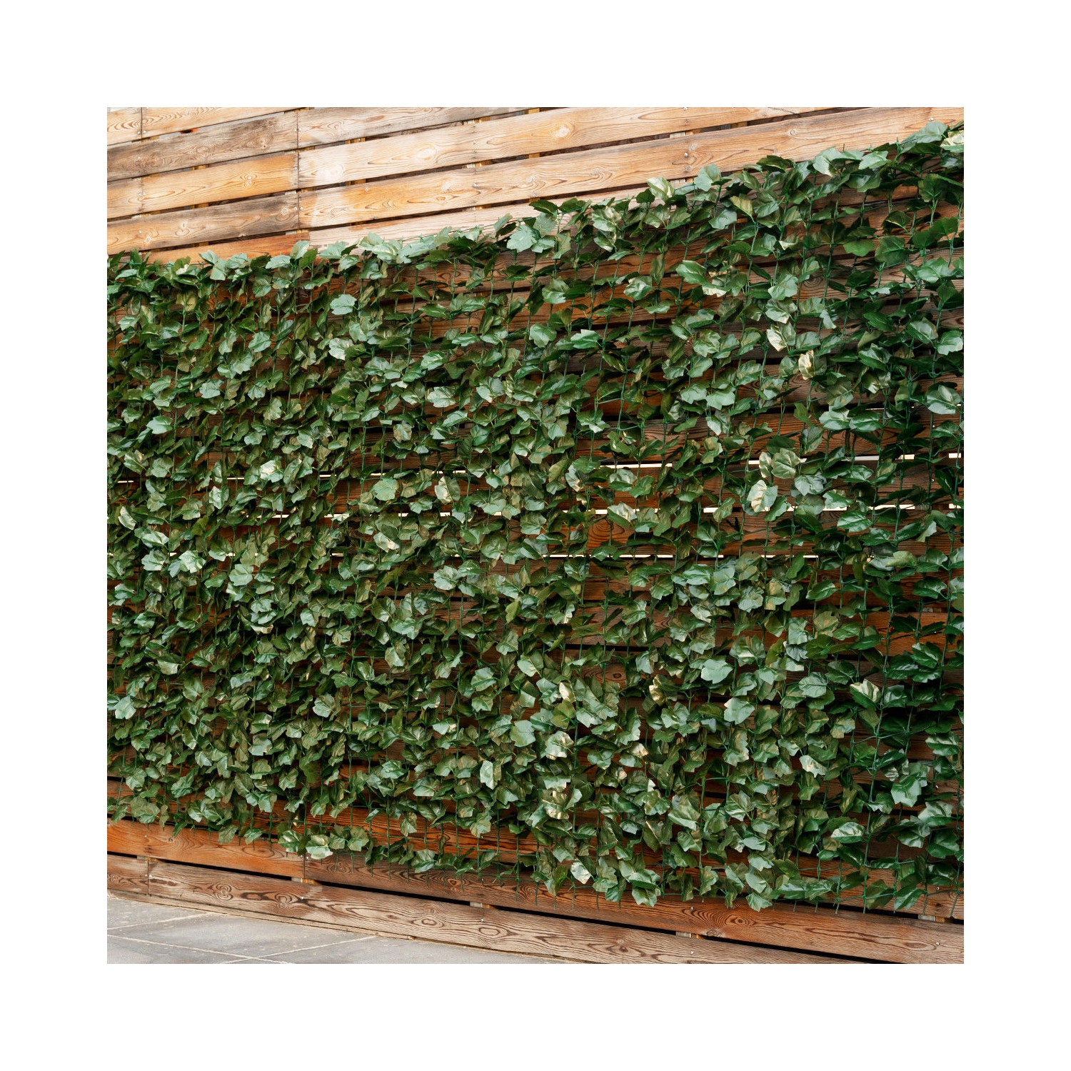 Écran de confidentialité artificiel en forme de feuille imitation lierre de 59 x 95 po de Costway pour clôture