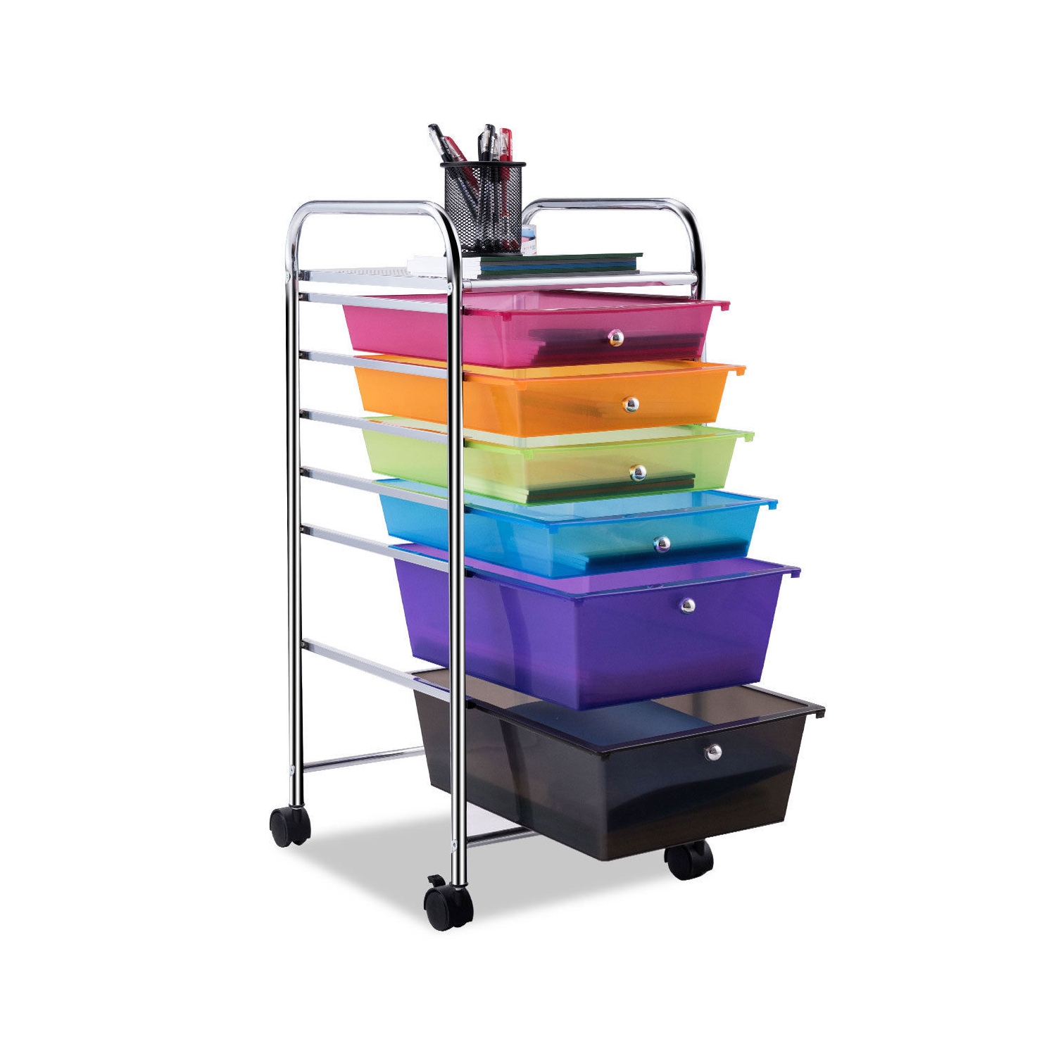 6 Drawer Rolling Storage Cart Tool Organizer Scrapbook Paper Office School