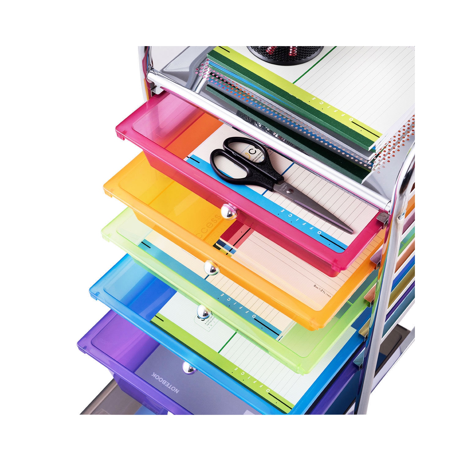 6 Drawer Rolling Storage Cart Tool Organizer Scrapbook Paper Office School