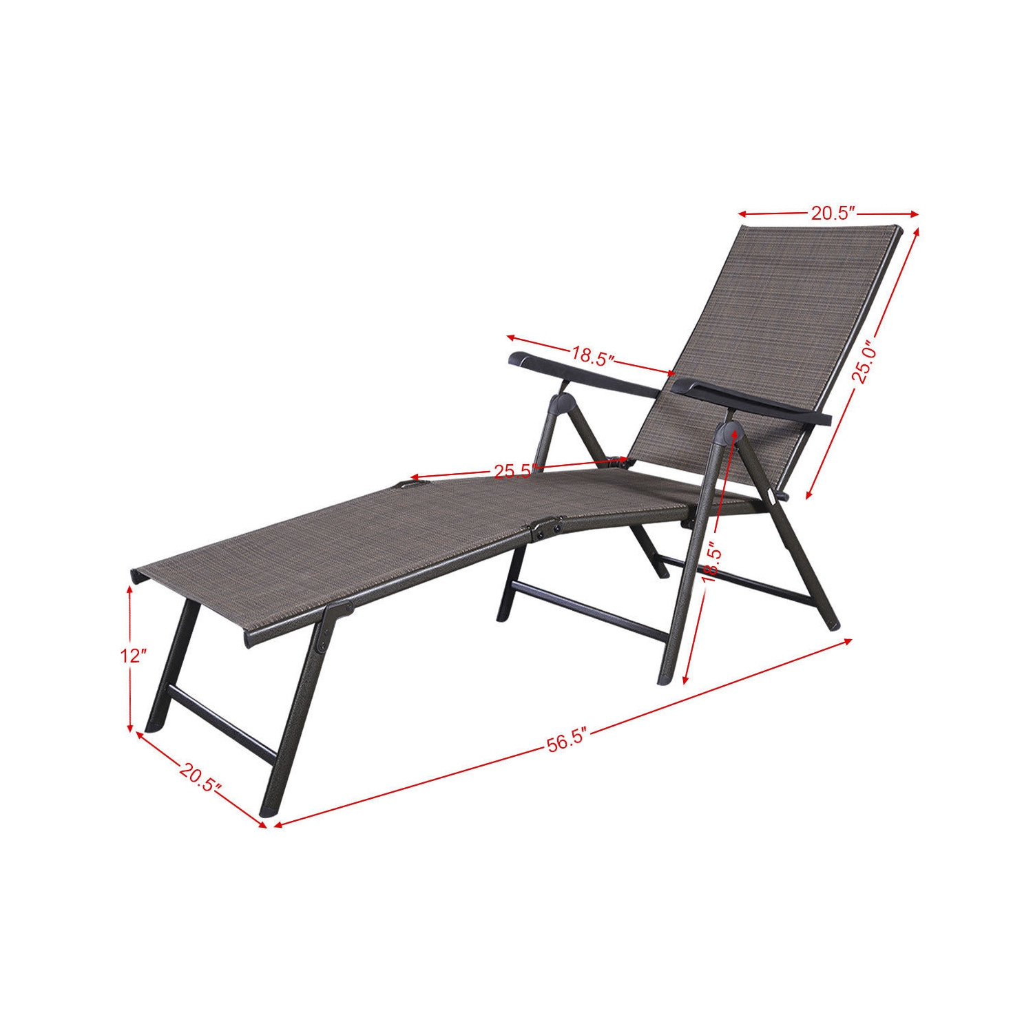 Chaise longue inclinable pour piscine de Costway, meubles de patio d'extérieur réglables