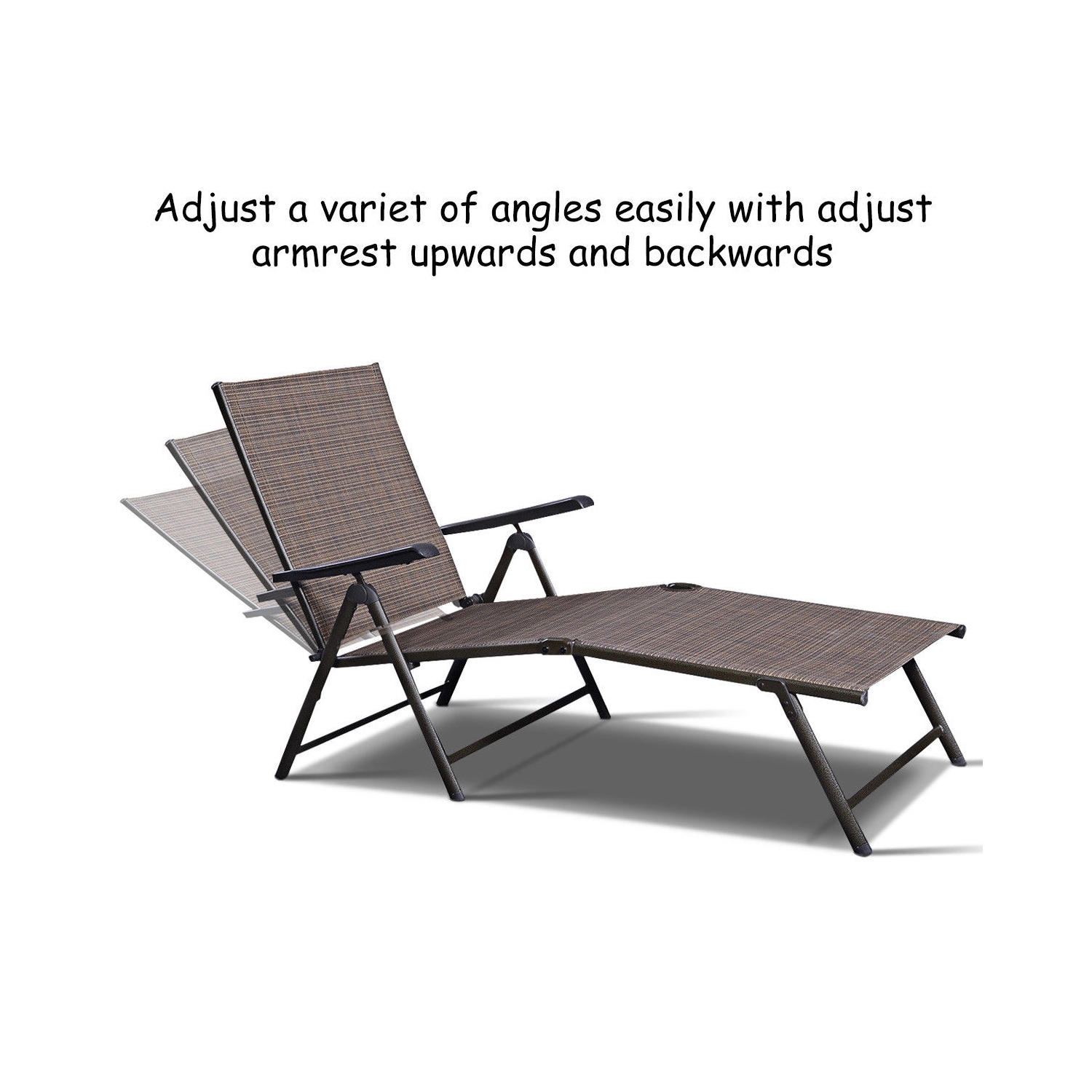 Chaise longue inclinable pour piscine de Costway, meubles de patio d'extérieur réglables