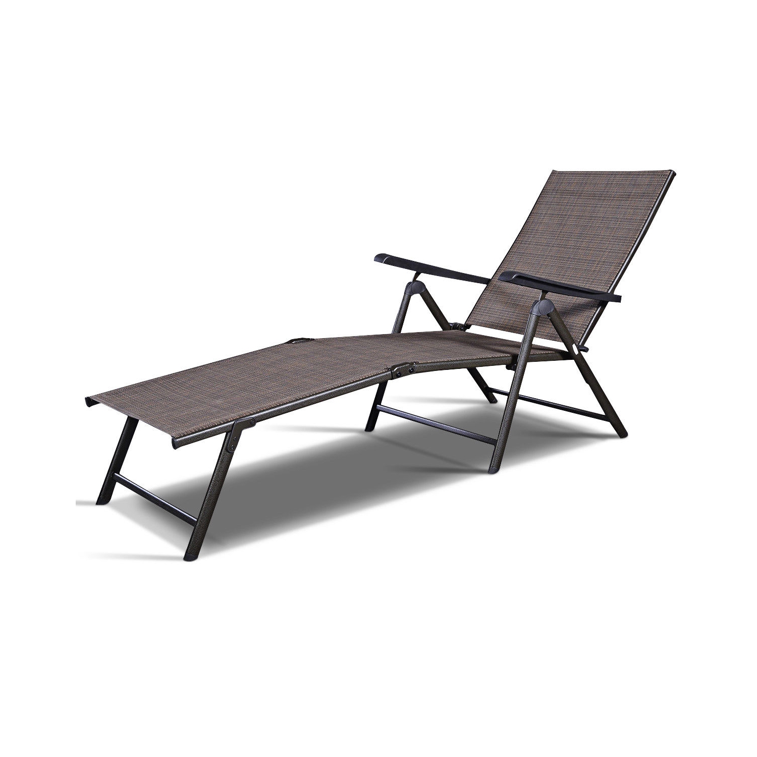Chaise longue inclinable pour piscine de Costway, meubles de patio d'extérieur réglables