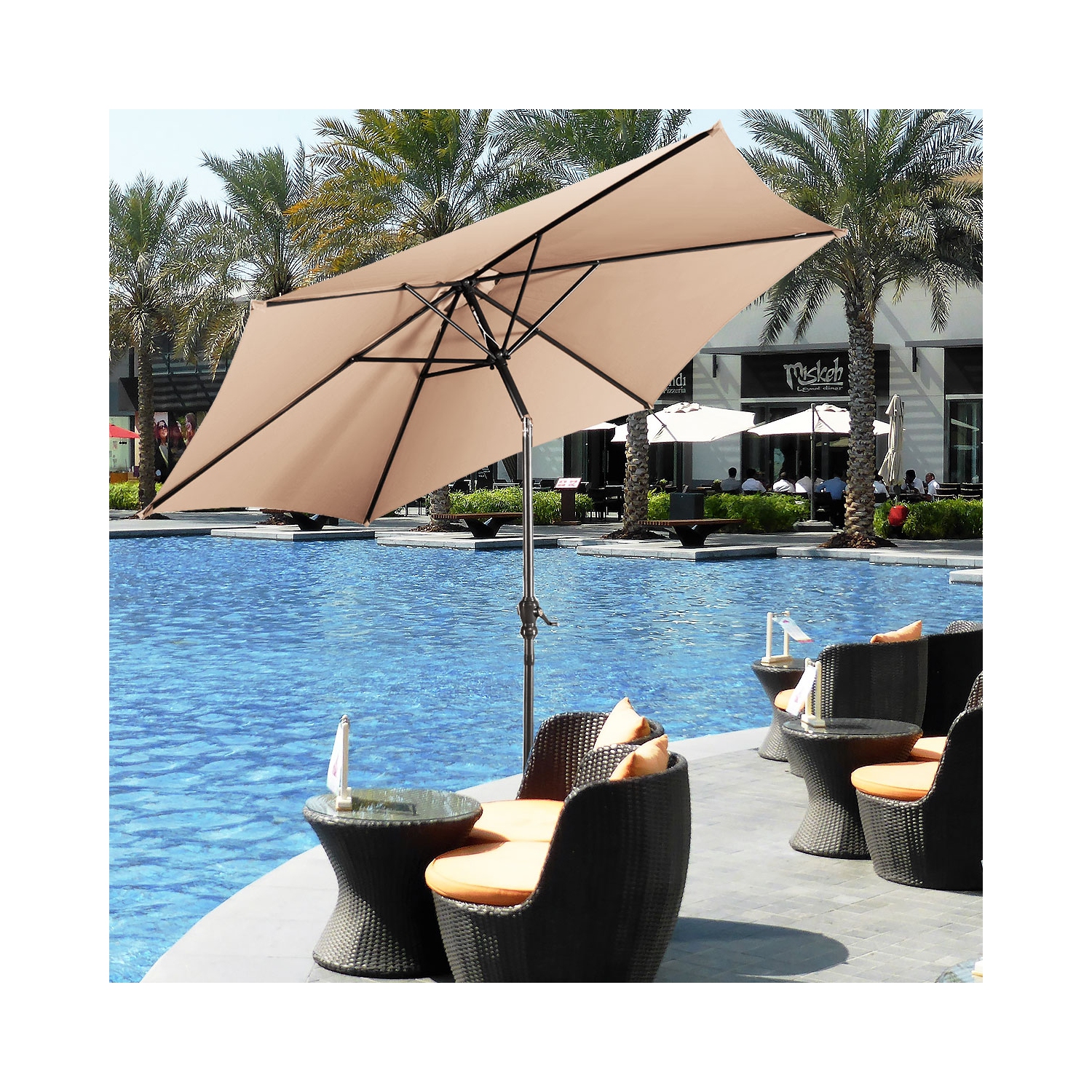 Parasol inclinable 274cm Costway