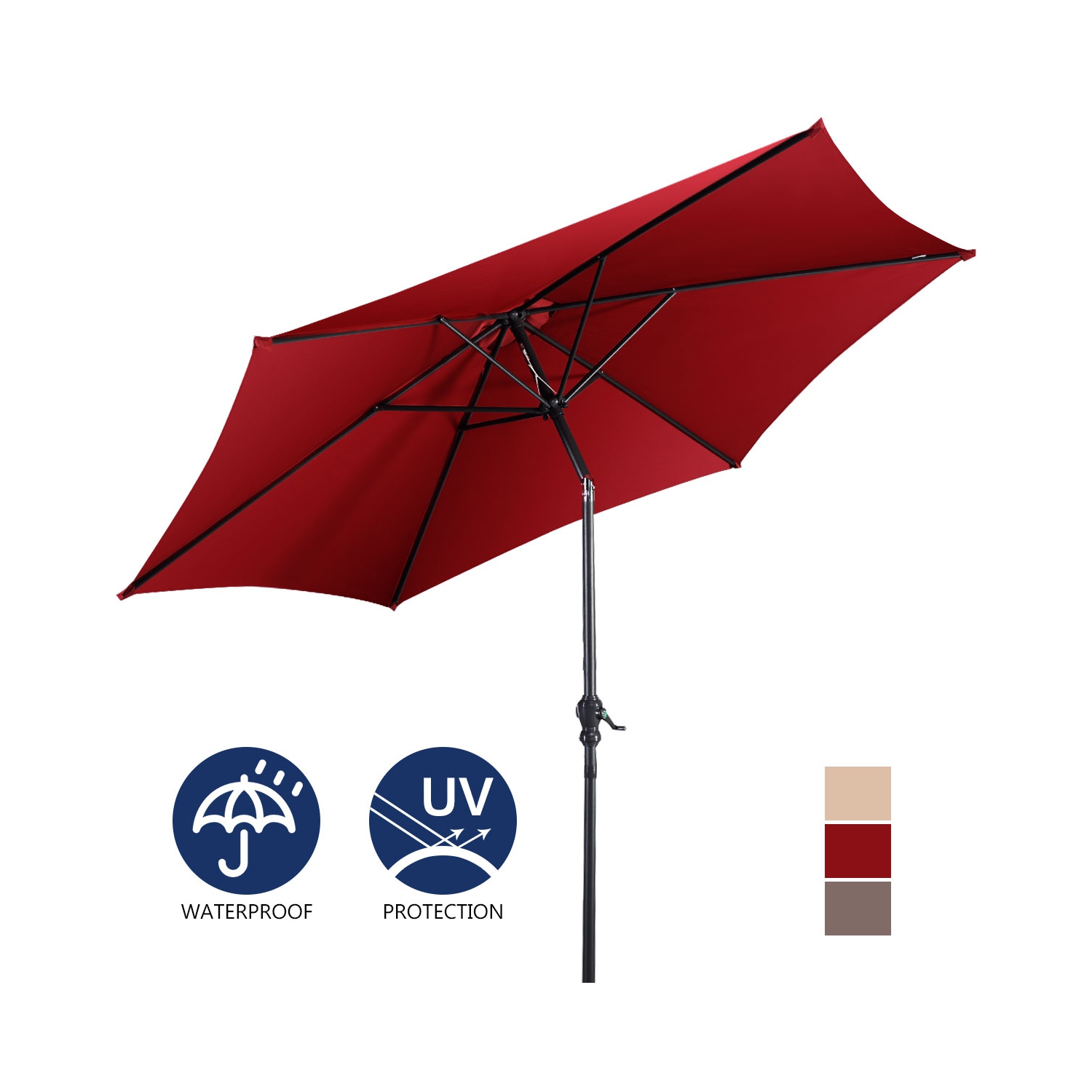 Parasol inclinable 274cm Costway