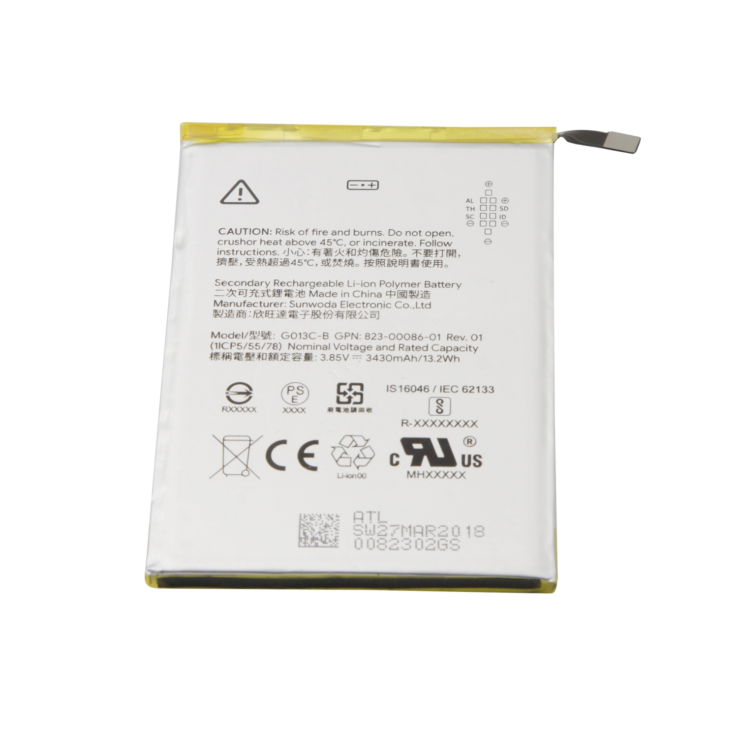 Google Pixel 3 XL Battery T99827A3181B Replacement