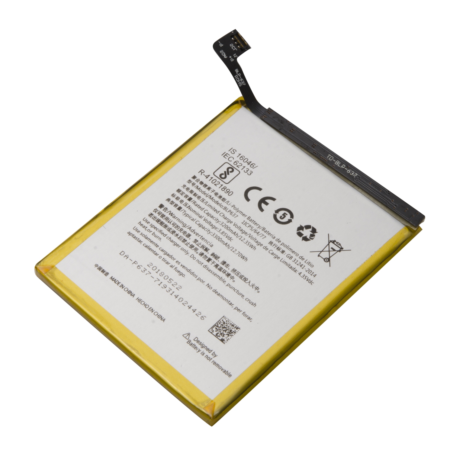 Replacement Battery BLP637 3300 mAh For OnePlus 5 / OnePlus 5T