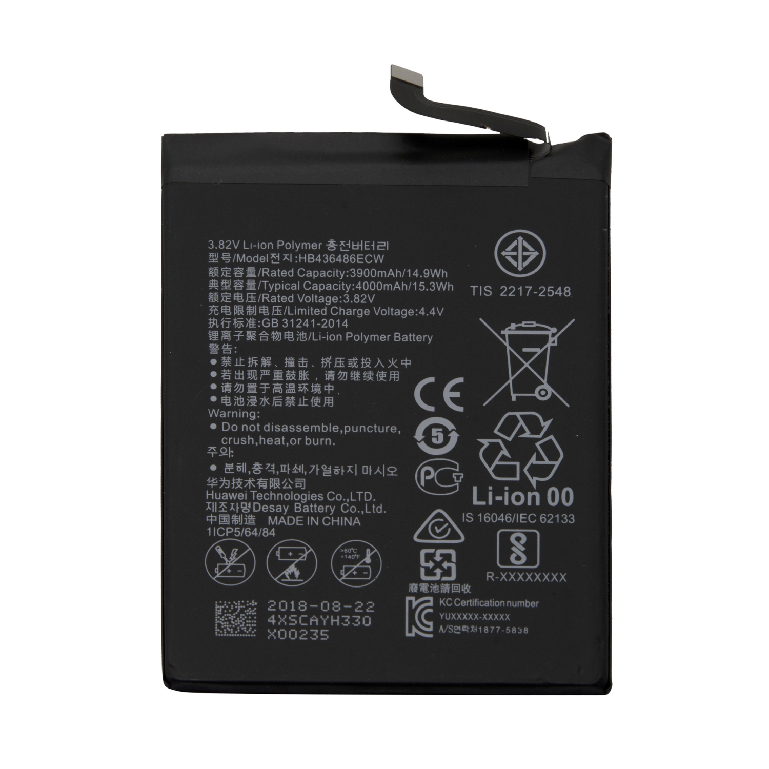 Replacement Battery 4000mAh HB436486ECW For Huawei Mate 10 / Mate 10 Pro / P20 Pro / Mate 20