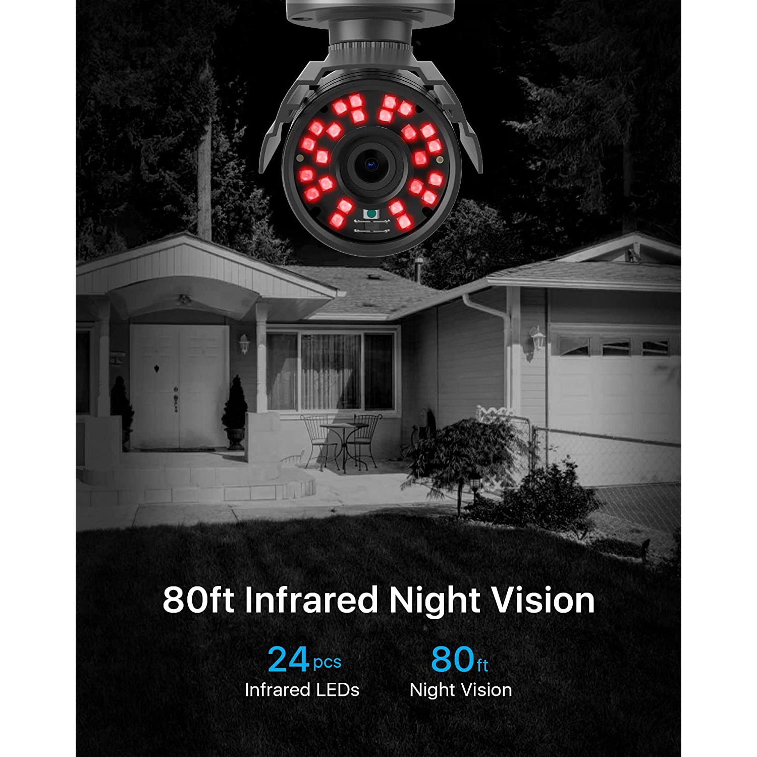 ZOSI Add-on Wired 1080P 2MP 4-in-1 CCTV Outdoor Security Camera Bullet Camera for CVBS/AHD/TVI/CVI DVR Surveillance System, IP66, 80ft Night Vision -