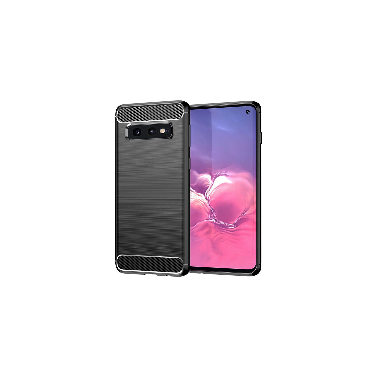 PANDACO Black Brushed Metal Case for Samsung Galaxy S10e