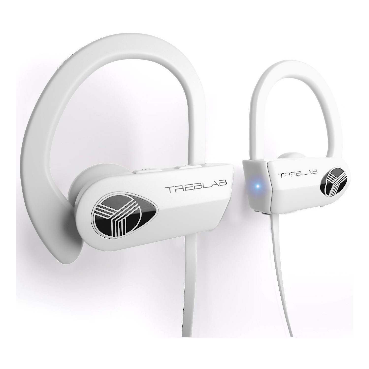 TREBLAB XR500 Bluetooth Headphones, Best Wireless Earbuds for Sports, Running or Gym Workout. IPX7 Waterproof, Sweatproof, Secure-Fit Headset. Noise