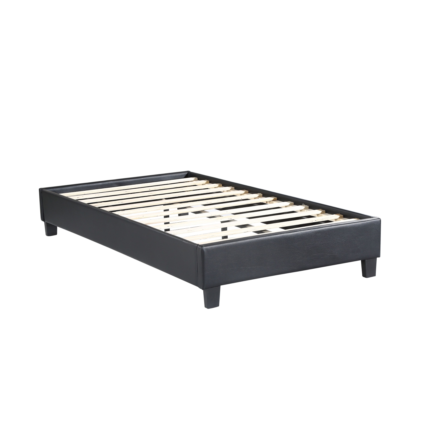 Husky® Paragon Upholstered Platform Bed – Twin - Black
