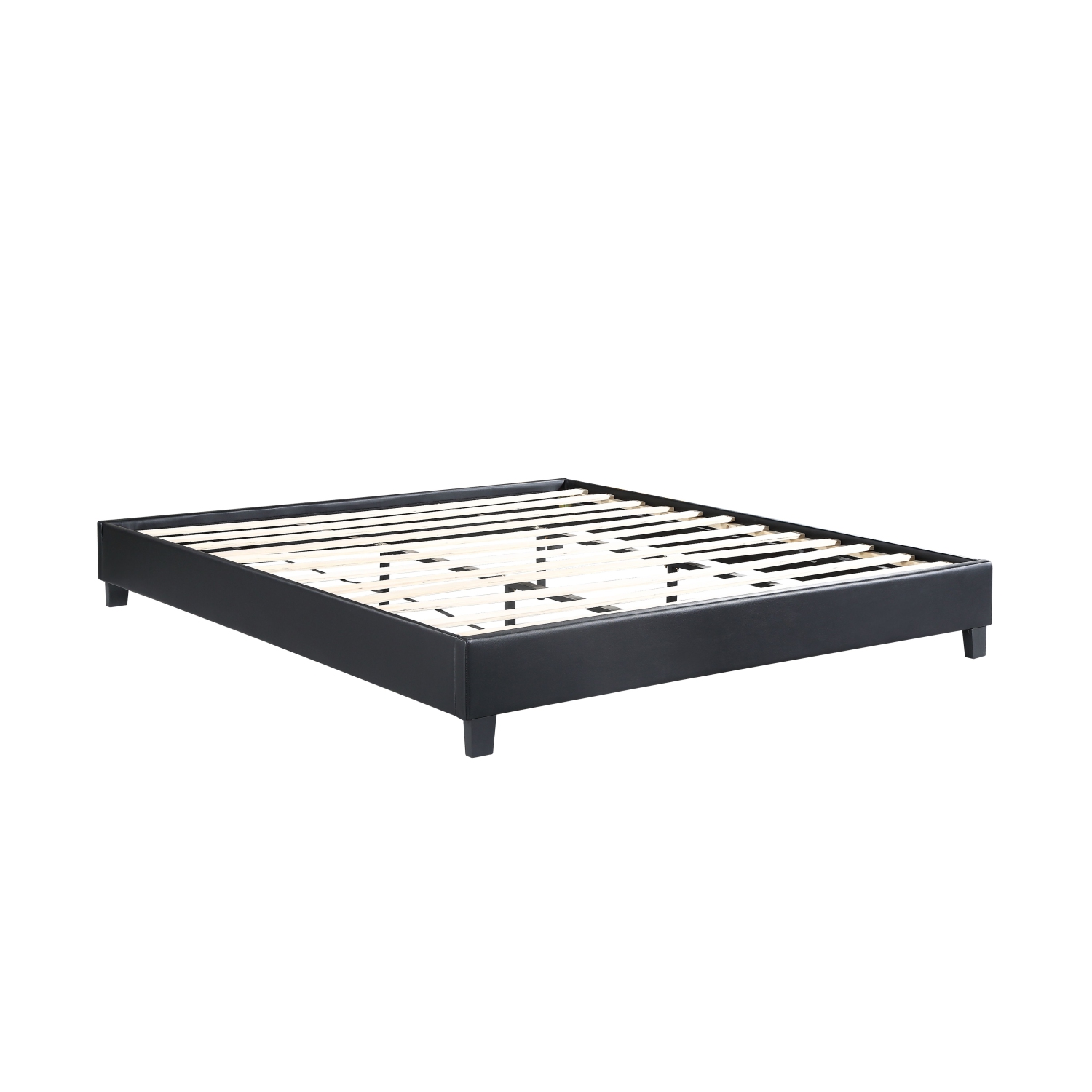 Husky® Lit de plate-forme rembourré Paragon - King - Noir