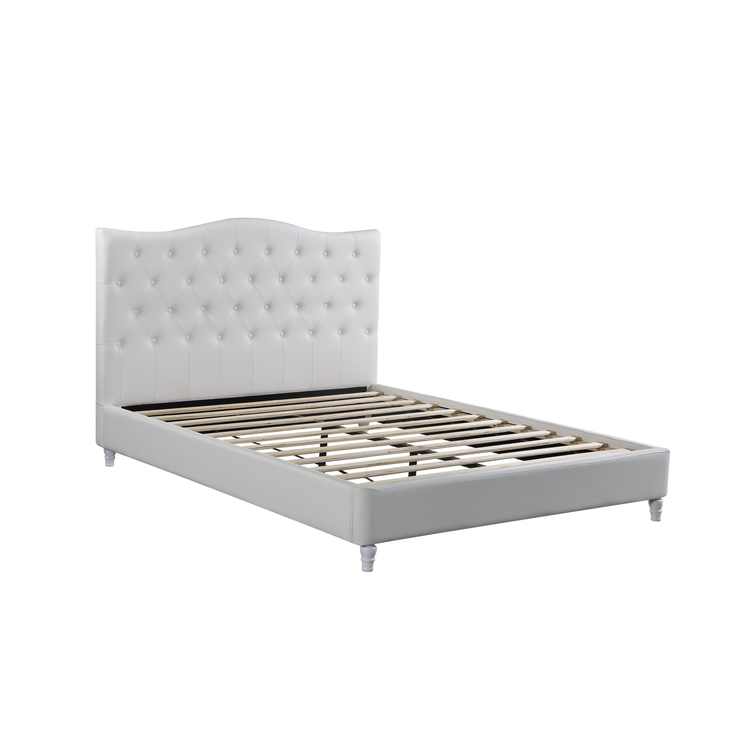 Husky® Lit de plate-forme rembourré Lily - Double- Noir