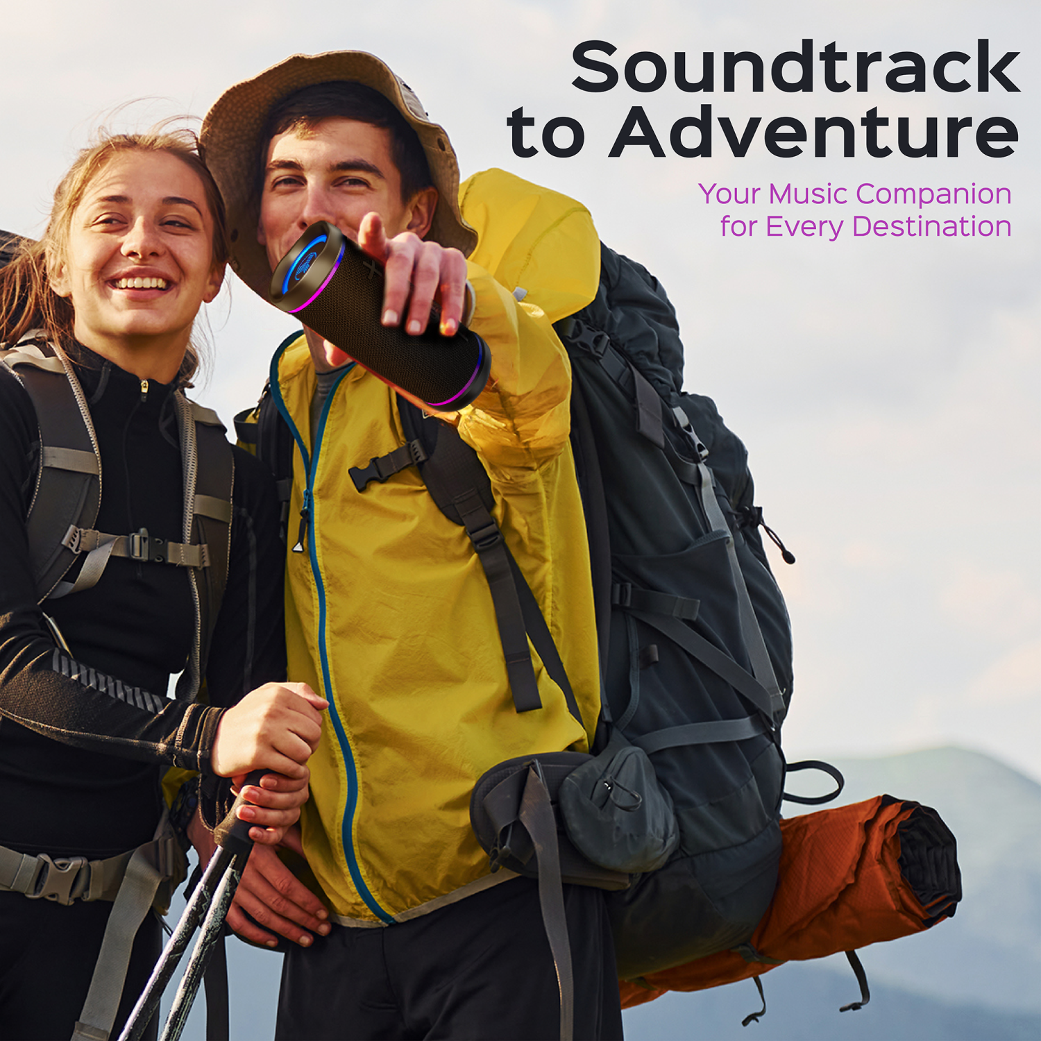 TREBLAB HD77 Bluetooth Speaker - Powerful 360° Sound with Impactful Bass, 30W Portable Wireless Audio, 20H Battery, IPX7 Waterproof, TWS Stereo