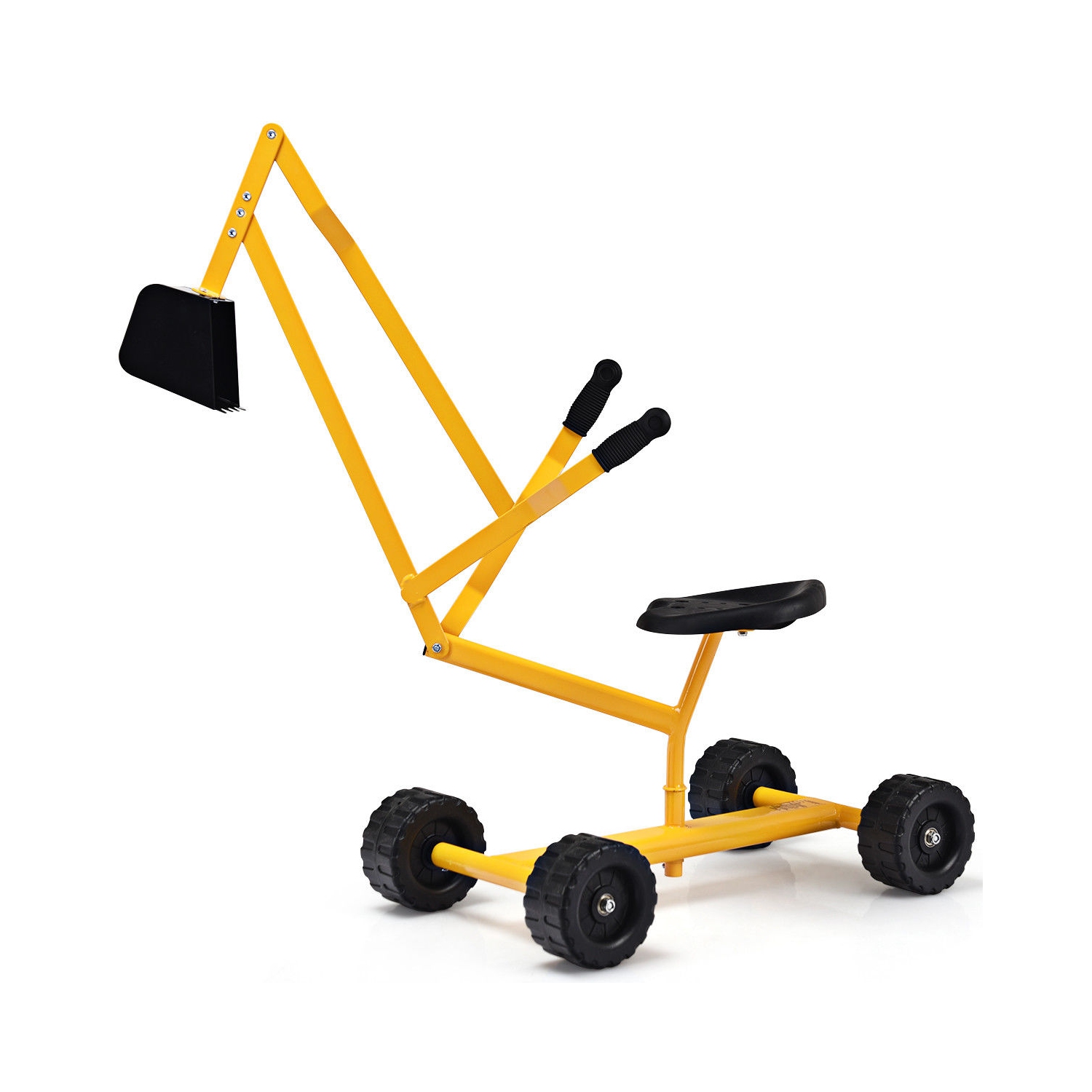 Costway Kid Ride-on Sand Digger Digging Scooper Excavator Heavy Duty Sand Toy