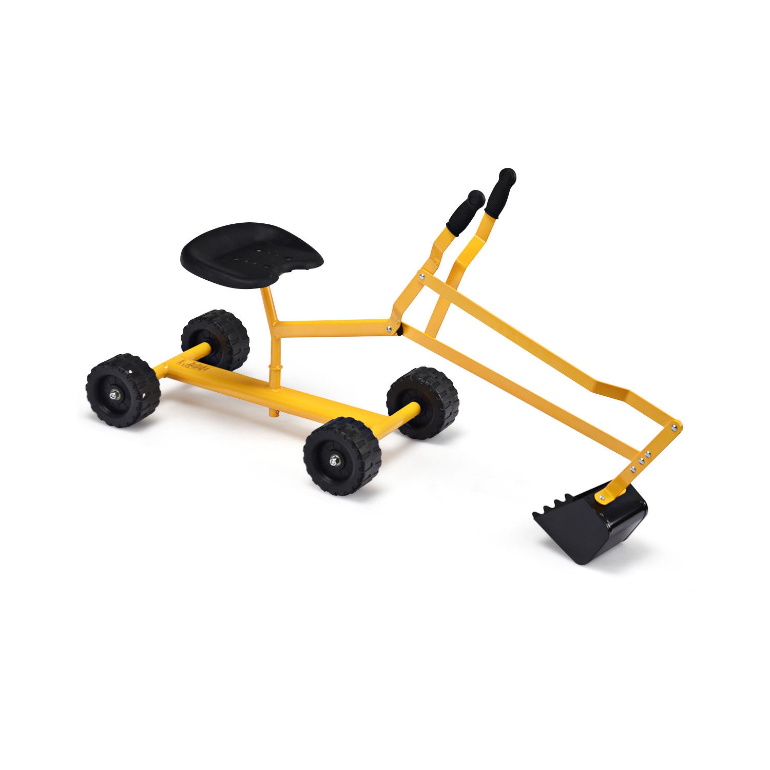 Costway Kid Ride-on Sand Digger Digging Scooper Excavator Heavy Duty Sand Toy