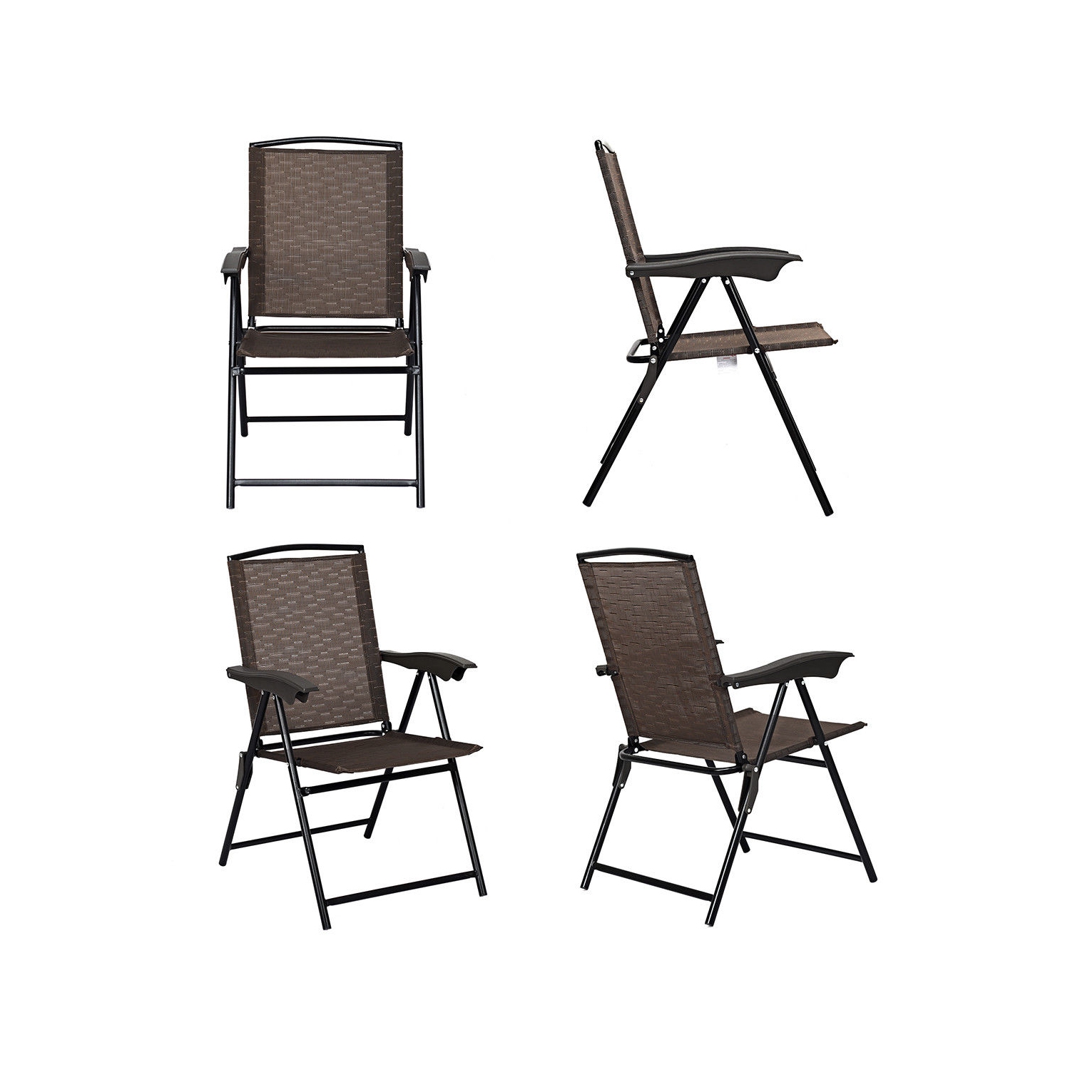 Chaise de camping pliable – Lot de 4