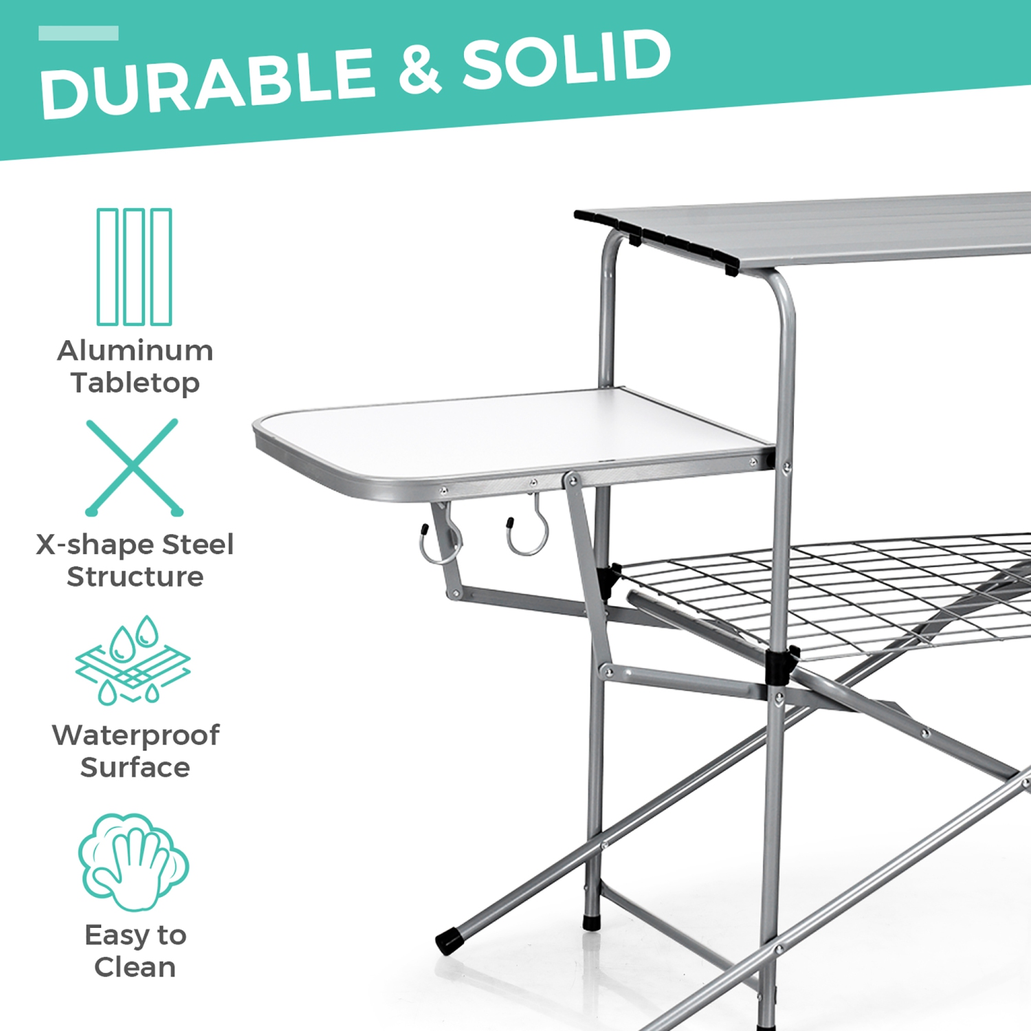 Table de camping pliable