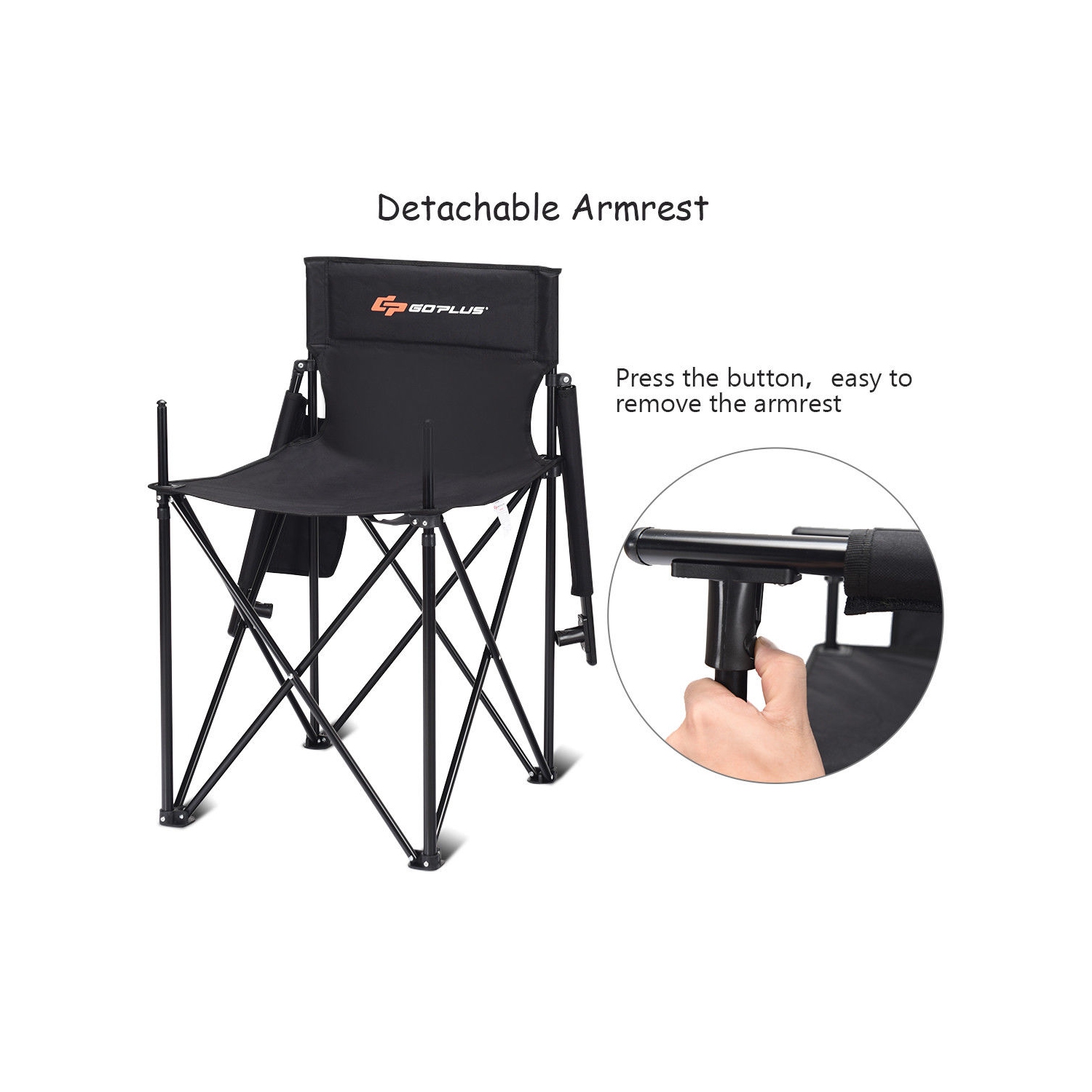 Costway Portable 38 Oversized High Outdoor Beach Chair Camping