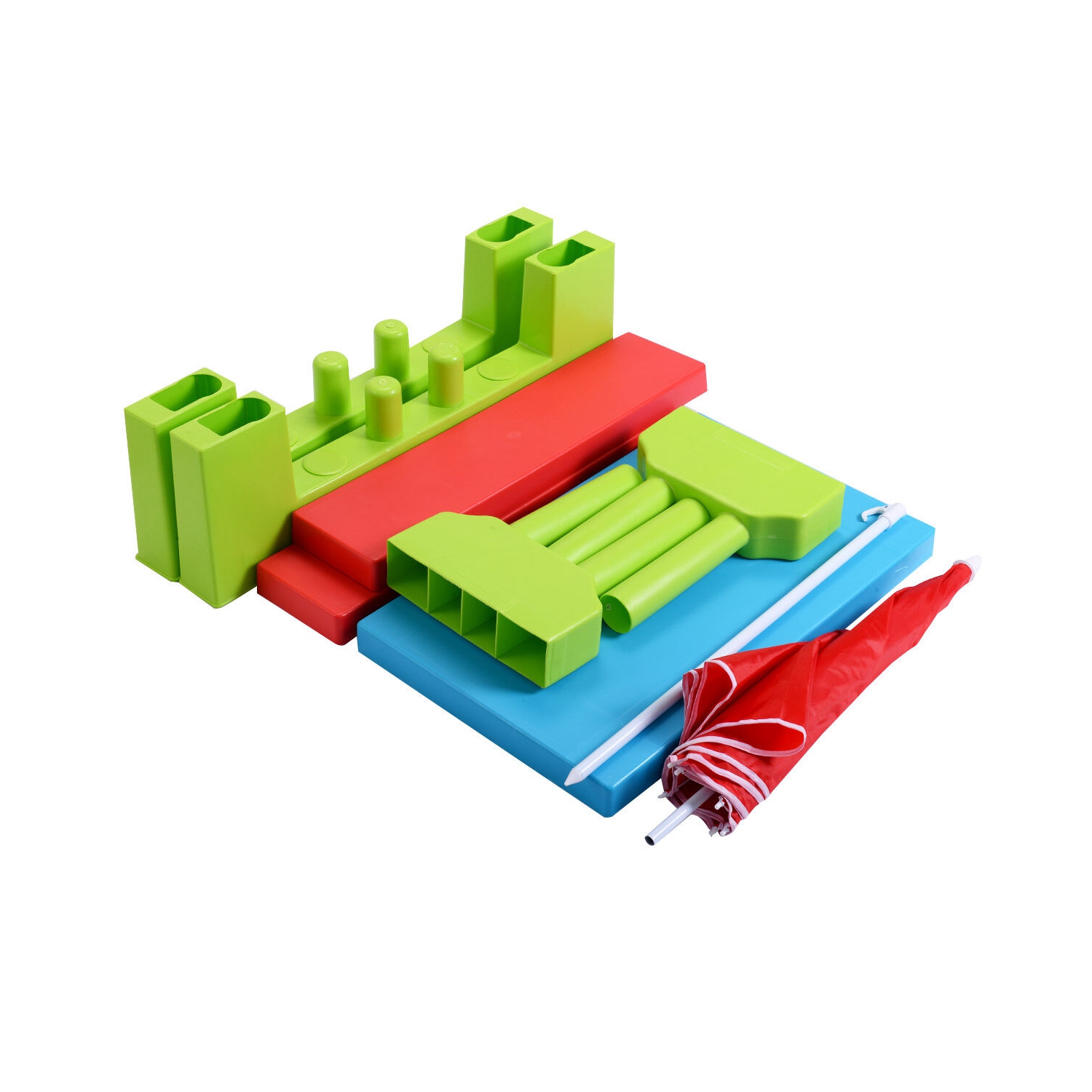 Table de pique-nique à 4 sièges pour enfants de Costway avec banc de jardin pour parasol extérieur