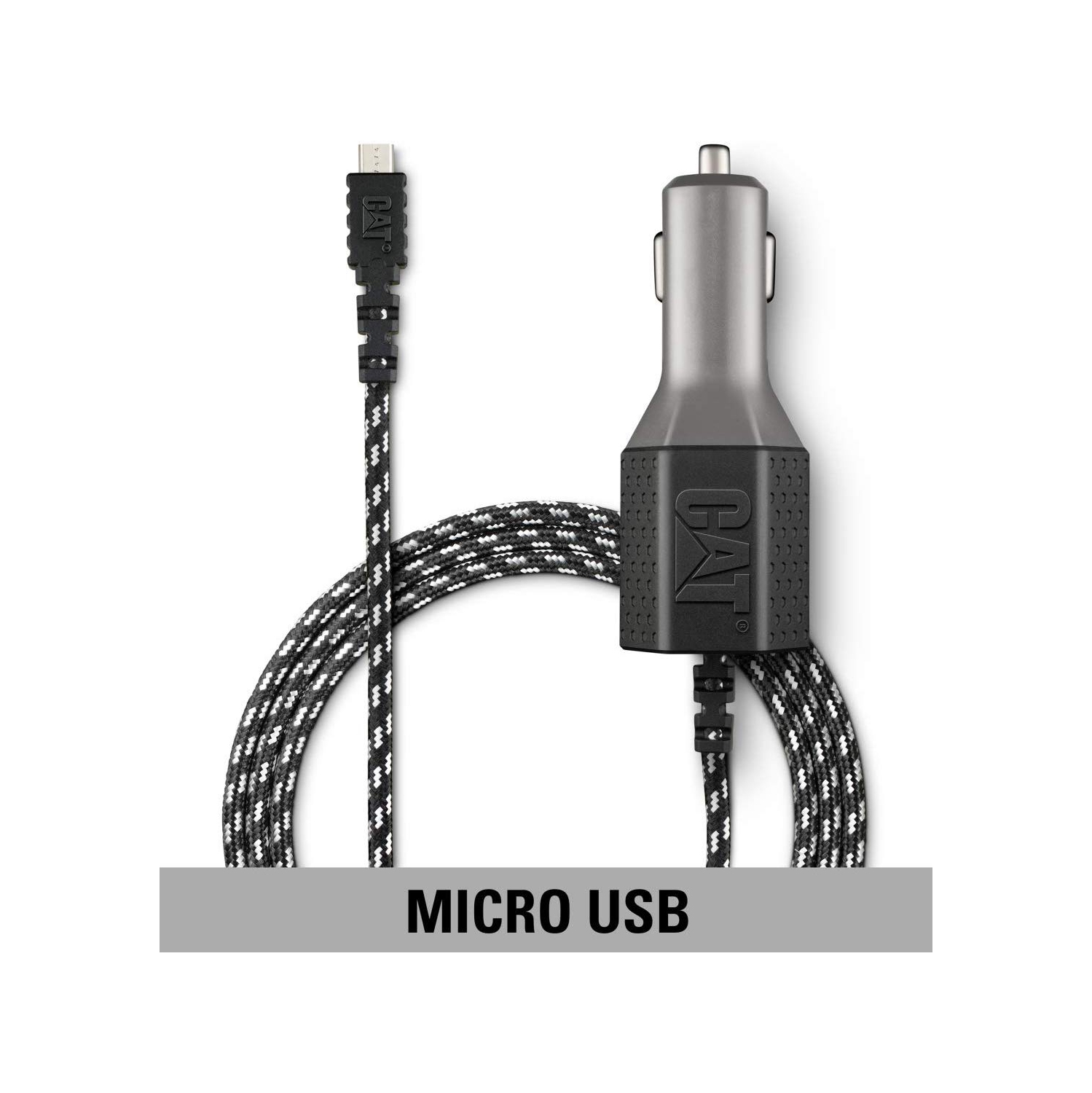 Chargeur POUR l’auto USB simple DE CAT avec câble micro USB de 6 pi