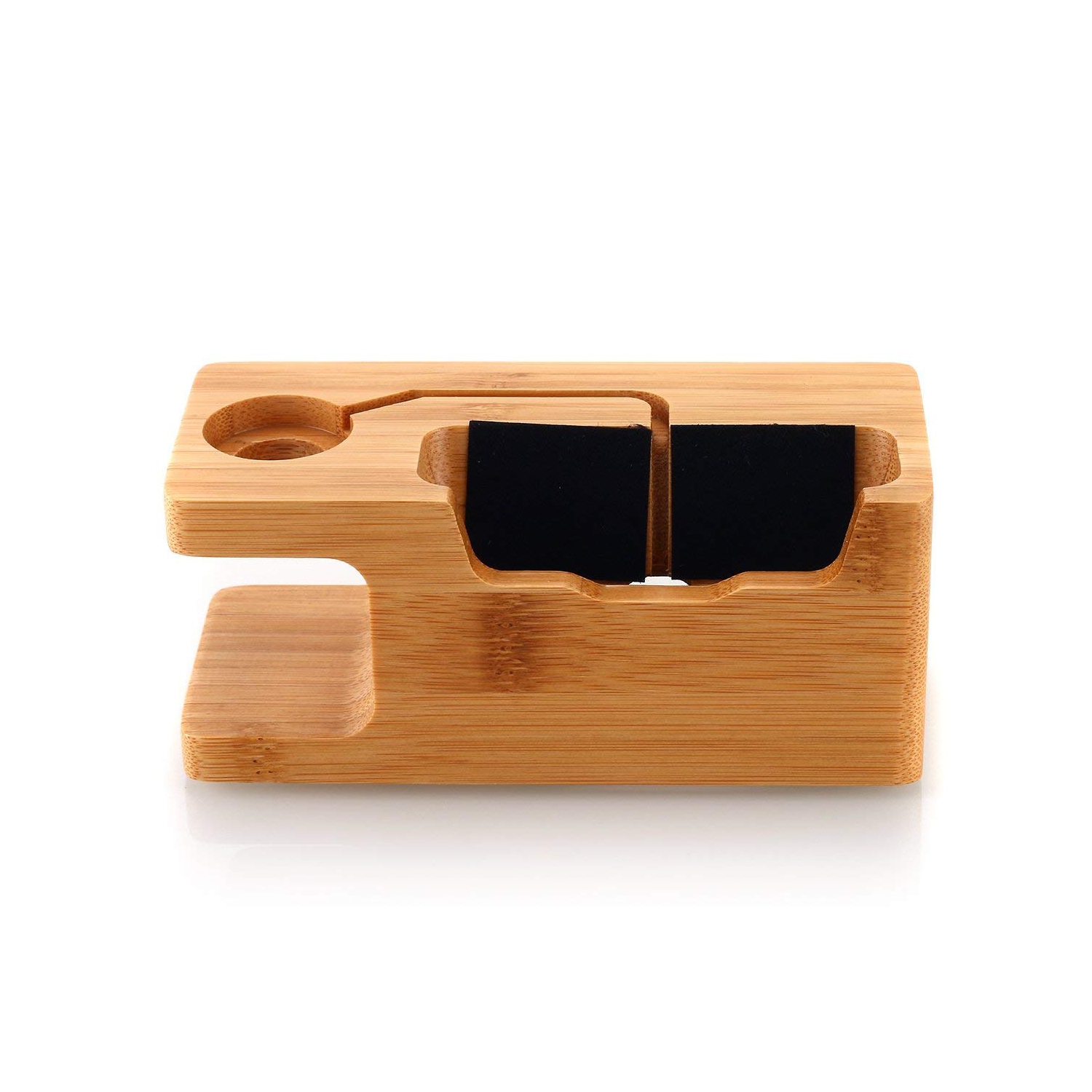 Station de chargement en bois de bambou station de chargement base pour Apple Watch et iPhone X/8 plus/8/7 plus 6 6 plus 5S 5