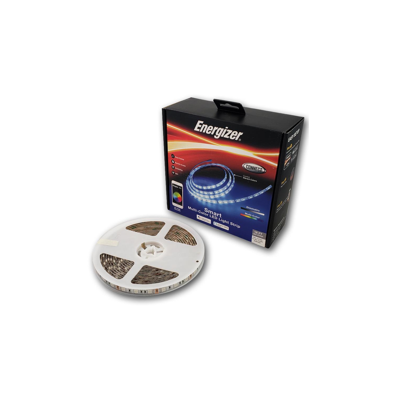 Energizer Connect EOS2-1001-WHT Smart Multi-Color LED Light Strip